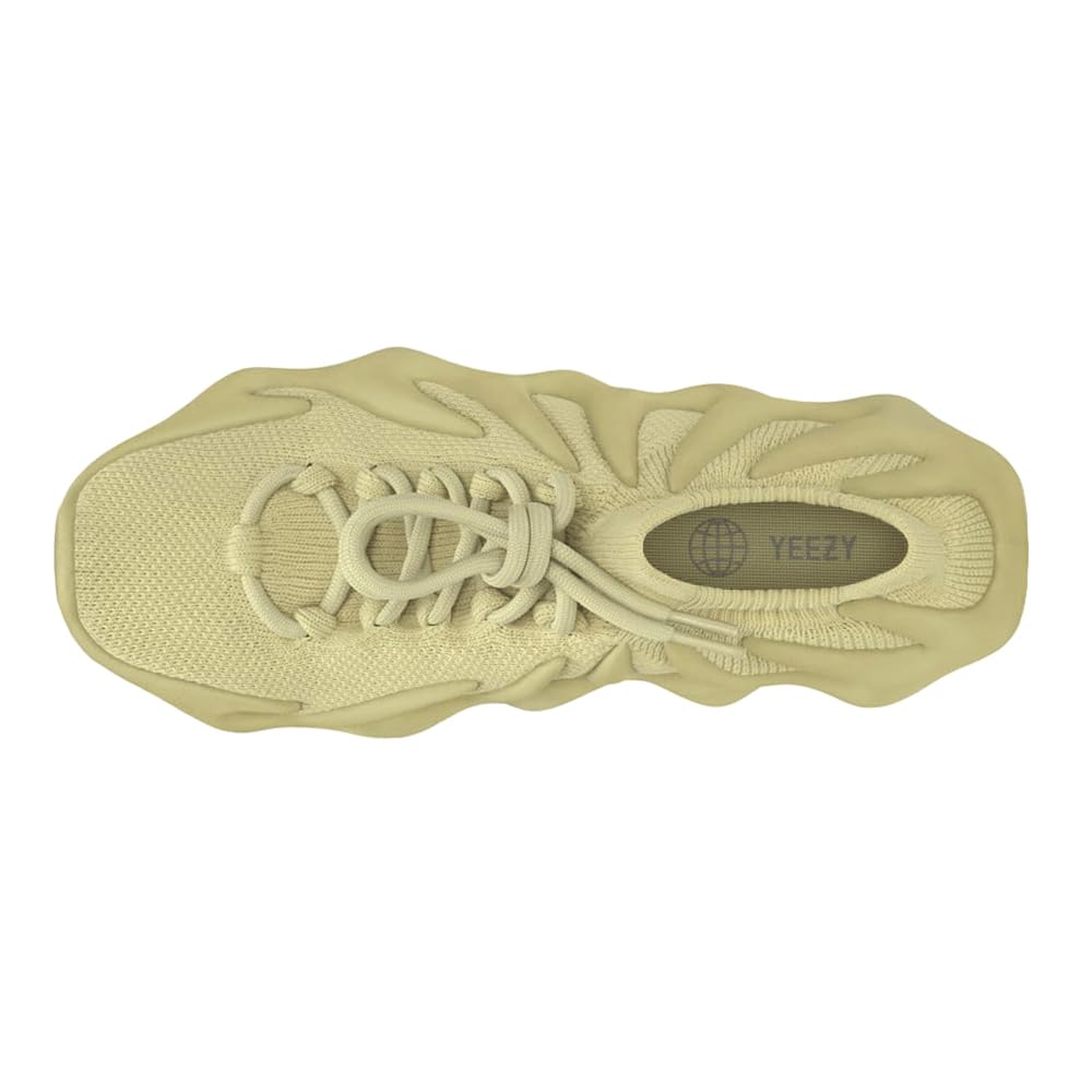 Adidas Men's Yeezy 450 Lace-Up Sneakers - Green Casual Running Shoes for Gym, Workout & Streetwear Fashion