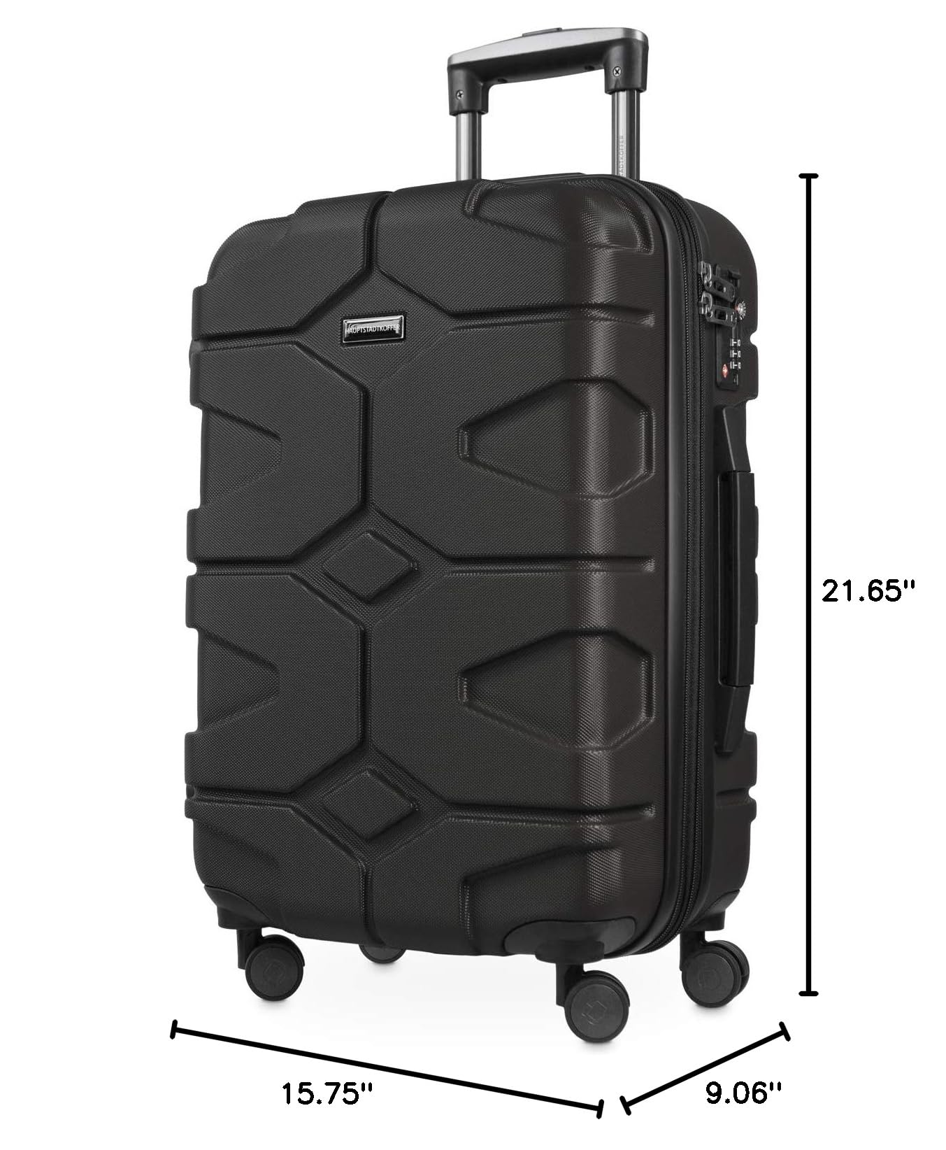 Premium 55cm Black Carry-On Luggage for Travel - Lightweight & Durable Suitcase with Smooth Wheels & TSA Lock - Perfect for Business Trips, Weekend Getaways & Airplane Cabin Use