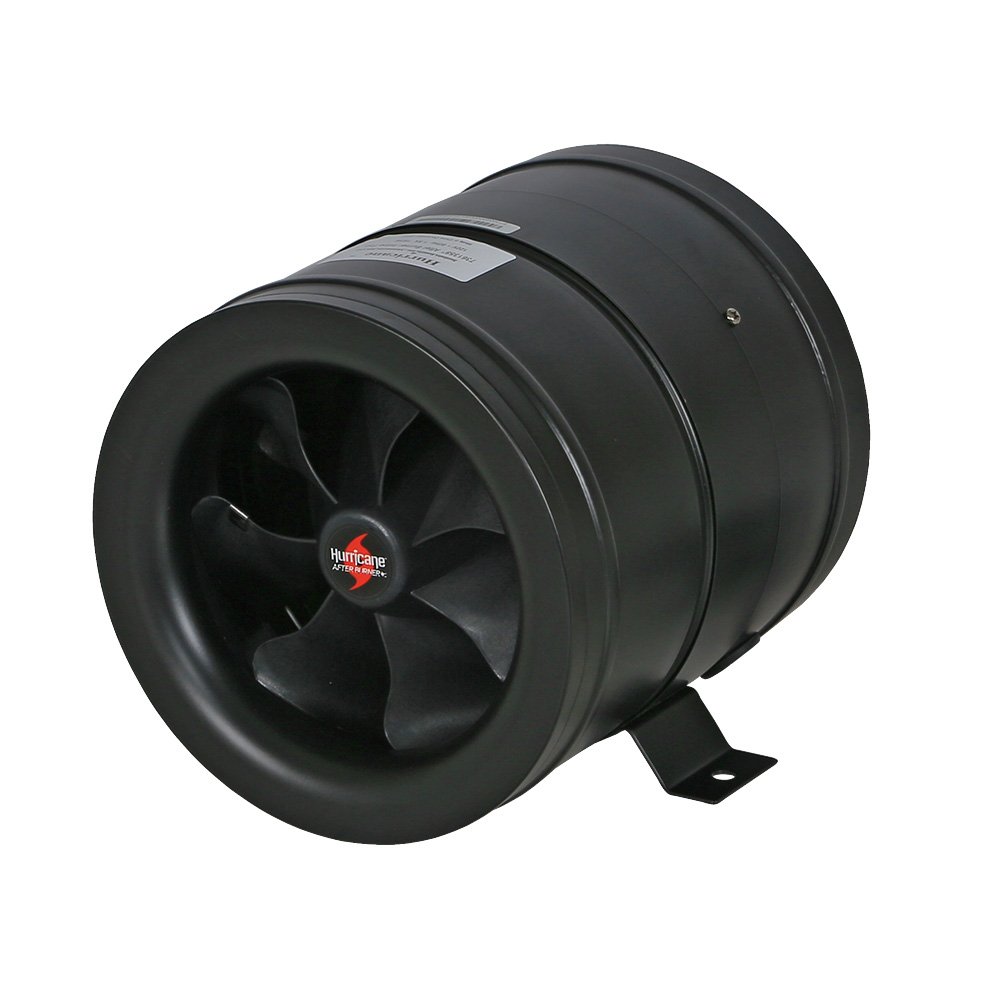 Hurricane After Burner 8 Inch Inline Fan - 660 CFM High Airflow Duct Fan for Grow Tents, Hydroponics & Ventilation Systems - Perfect for Indoor Gardening, Greenhouses & HVAC Applications