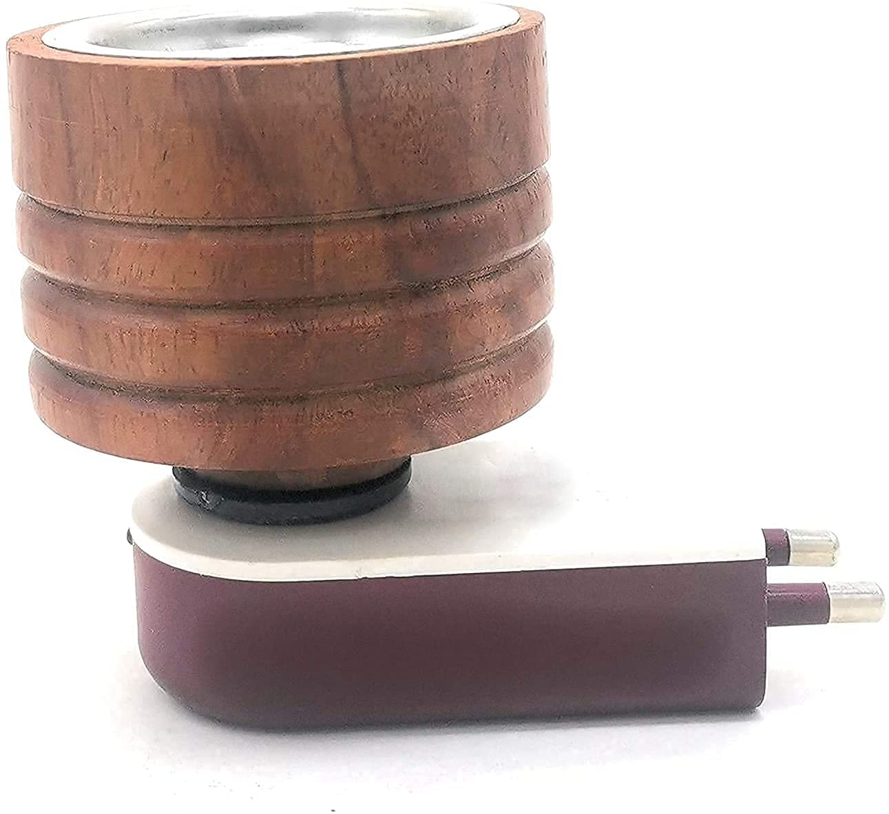 Electric Camphor Burner & Aroma Diffuser - AL-FALAH Smart Kapoor Dani Incense Holder with Switch, Bakhoor & Dhupdani - Black Metal Night Lamp for Home Meditation, Yoga, and Relaxation