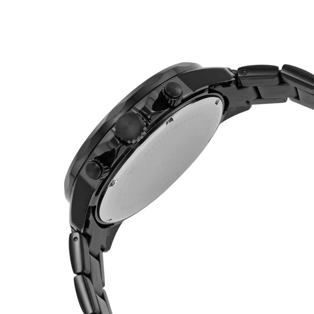 Bannon Multifunction Black Stainless Steel Watch for Men - Waterproof Chronograph with Date Display - Perfect for Business, Casual & Outdoor Activities