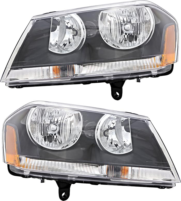 Dodge Avenger Headlights Replacement Set - Halogen Left & Right Lamps for 2008-2013 Models - Perfect for Night Driving & Enhanced Visibility