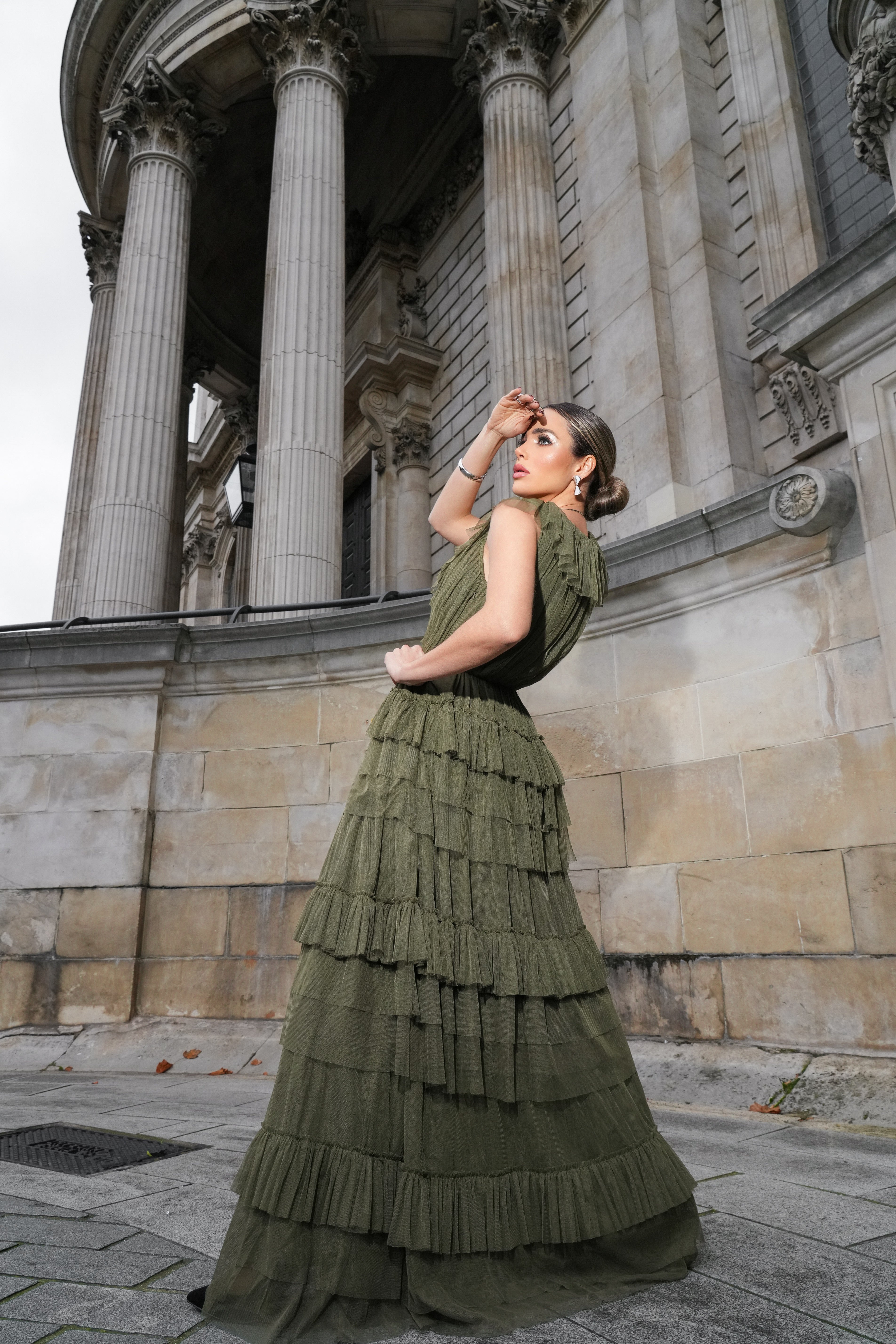 Alexandra Maxi Dress in Deep Olive - Elegant Long Flowy Women's Dress for Summer, Beach, and Casual Wear - Perfect for Vacations, Parties, and Everyday Outfits