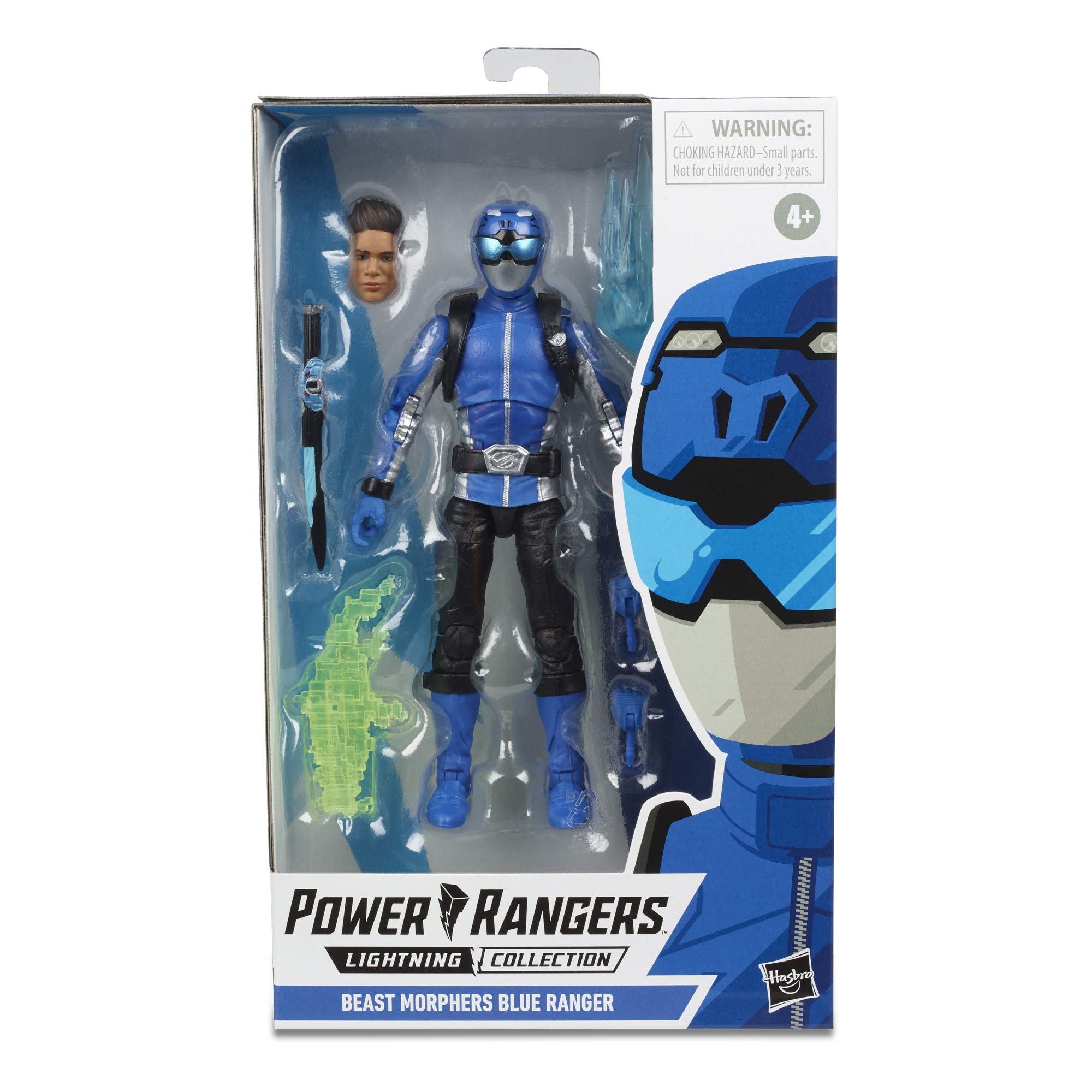 Power Rangers Lightning Collection 6 Inch Beast Morphers Blue Ranger Action Figure Toy with Accessories - Perfect for Collectors, Kids Gift & Display for Superhero Fans