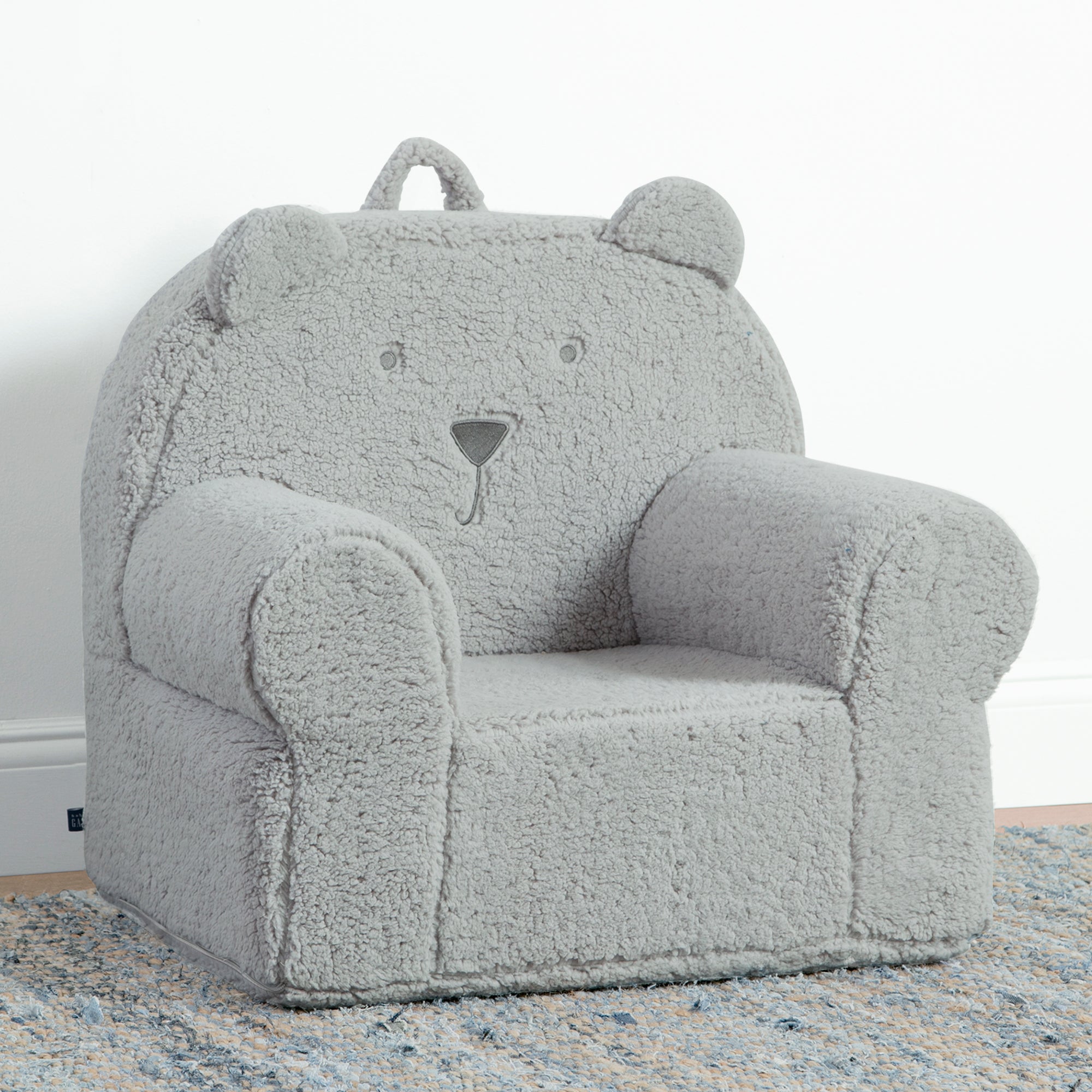 Cozy BabyGap Sherpa Bear Chair - Soft Plush Kids Armchair for Nursery, Bedroom & Playroom - Perfect for Reading, Relaxing & Playtime