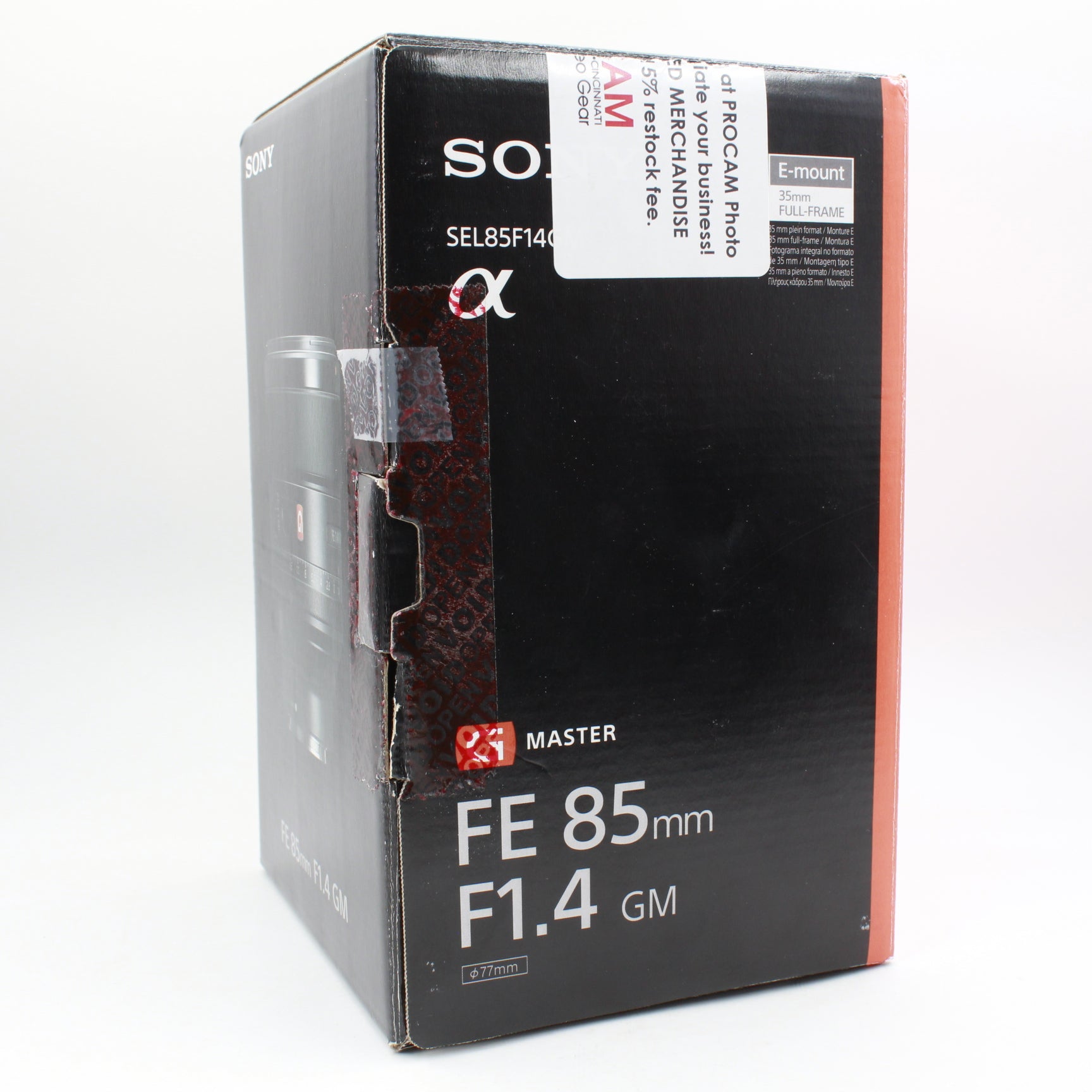 Open Box Sony FE 85mm f/1.4 GM Lens - Premium Portrait Photography Lens for Sony Mirrorless Cameras | Perfect for Weddings, Studio Portraits & Low Light Shooting