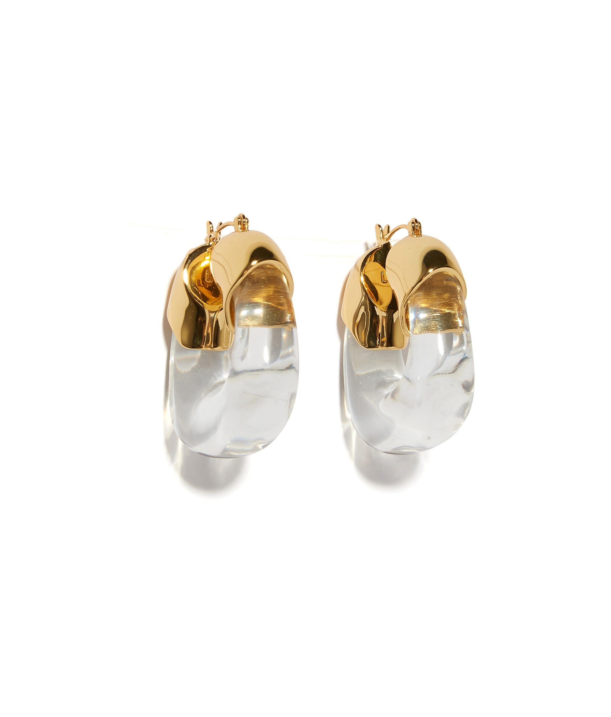 Organic Clear Hoops Earrings for Women - Hypoallergenic Lightweight Hoop Earrings for Everyday Wear, Work, and Special Occasions