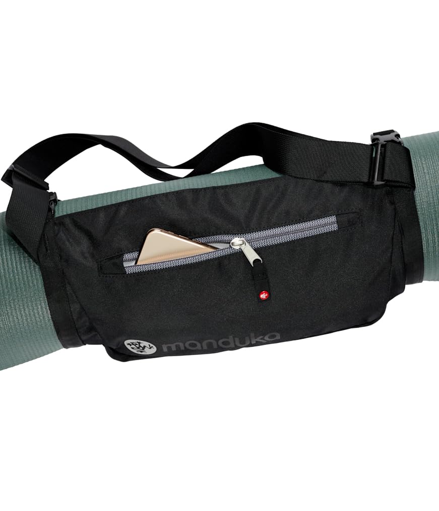 Manduka Go Play 3.0 Yoga Mat Bag - Black One Size | Premium Yoga Accessory for Travel & Studio Practice