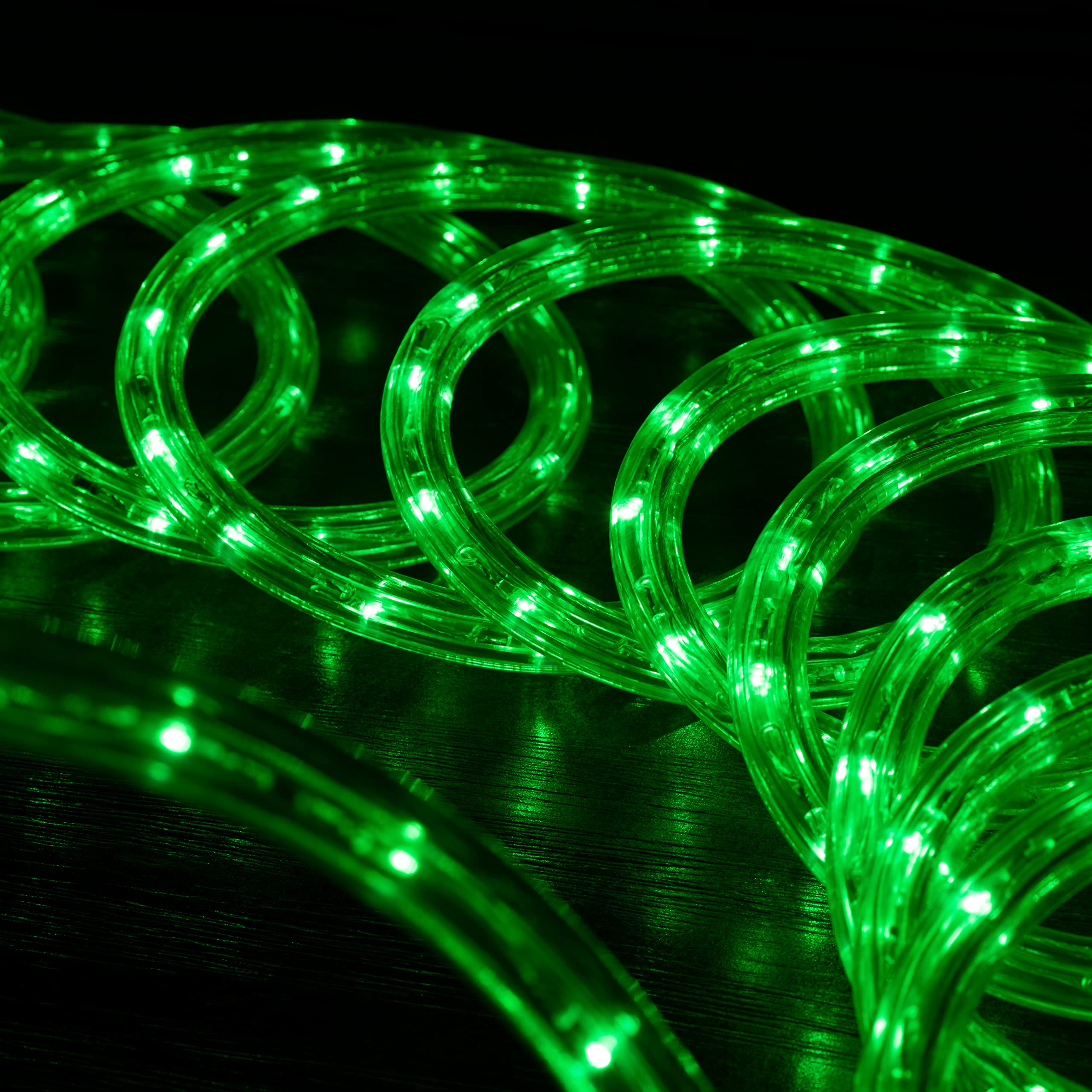 1656LEDs 150ft Waterproof Outdoor LED Rope Lights - ETL Certified Connectable Clear Tube for Christmas, Palm Tree, Holiday, Landscape, Patio Decoration - Green | Perfect for Backyard, Garden, and Party Lighting