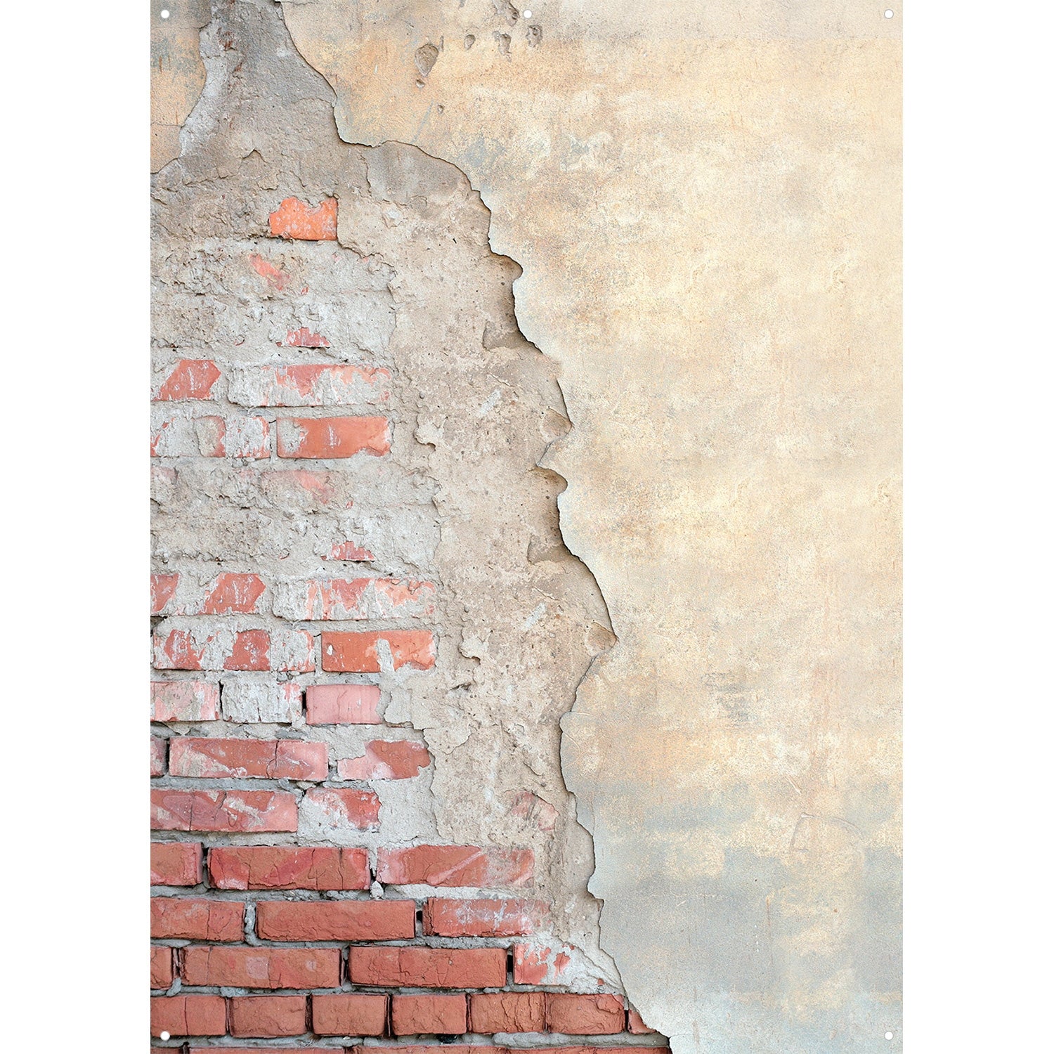 X Drop Vinyl Backdrop - Grunge Plaster Brick Wall Design (5' x 7') for Photography Studio, YouTube Videos & Home Decor