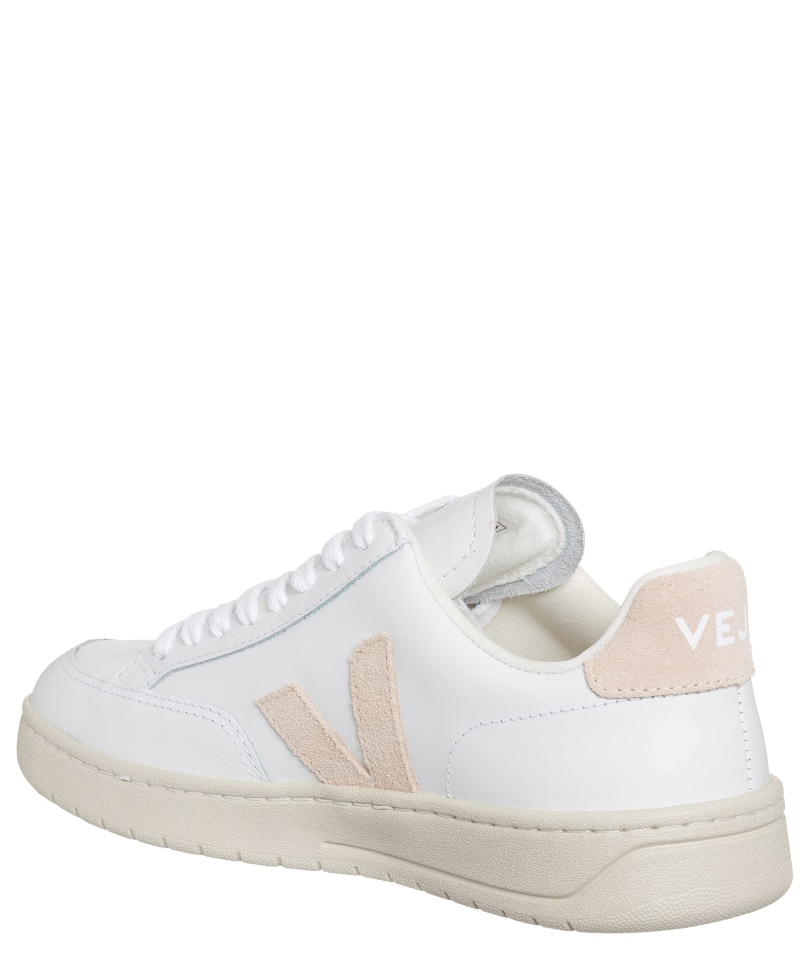 Veja Women's V-12 Sneakers - Extra White Vegan Leather Sustainable Fashion Sneakers for Casual Wear & Everyday Comfort