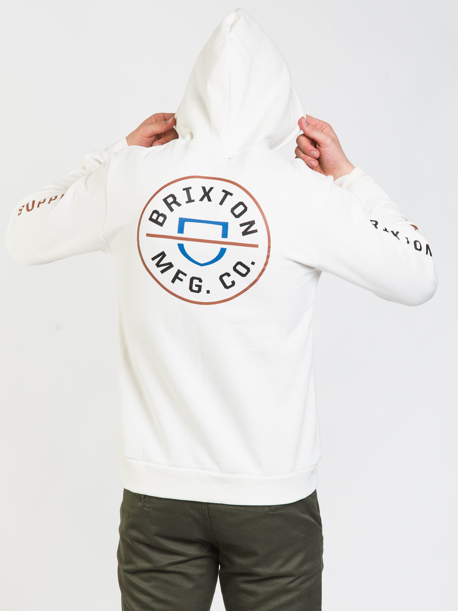 Brixton Crest Pullover Hoodie for Men & Women - Soft Cotton Fleece Sweatshirt with Front Pocket - Casual Streetwear for Everyday Wear, Gym, and Outdoor Activities
