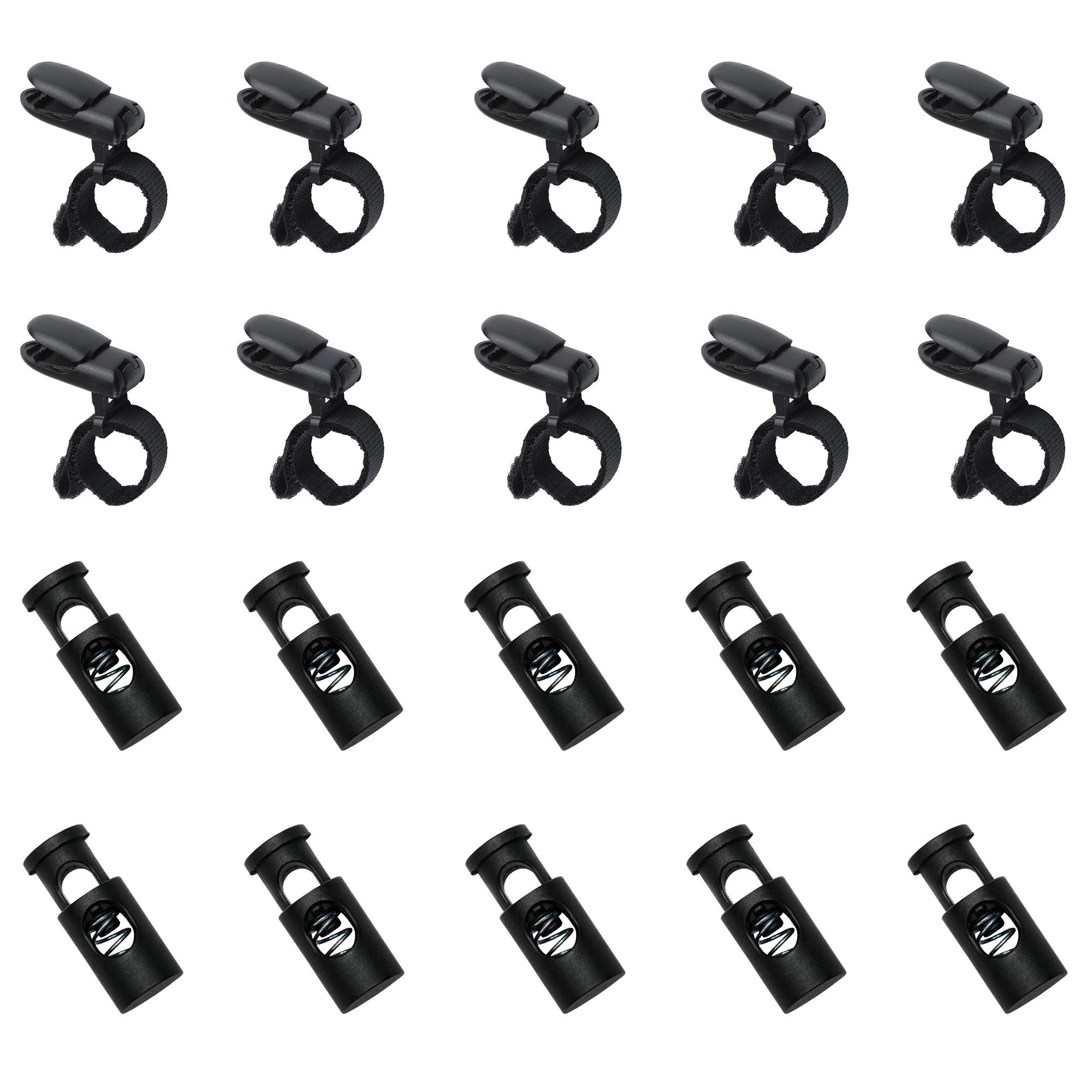 HOOSUN 20 Pack Garden Flag Clips and Stoppers - Heavy Duty Tiger Clips for Small Flags, Decorative Flag Holders, Windproof Garden Flag Accessories - Perfect for Seasonal, Holiday, and Home Yard Decorations