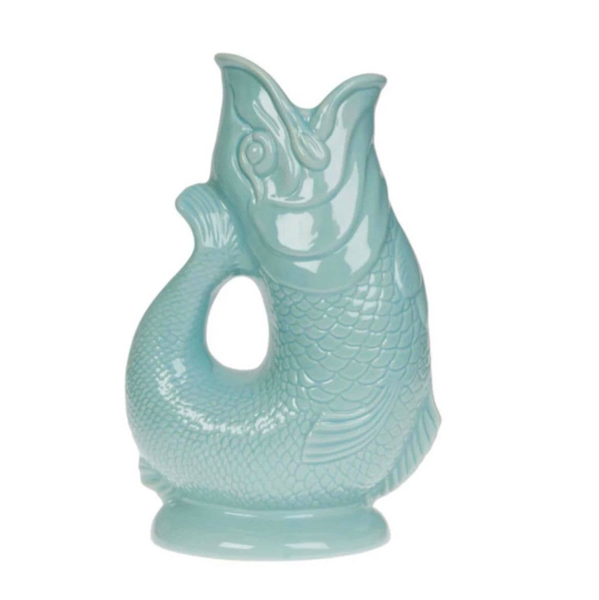 Eau De Nil Gluggle Jug - Vintage Style Glass Water Pitcher for Home & Kitchen Decor | Perfect for Parties, Dining, and Gift Giving
