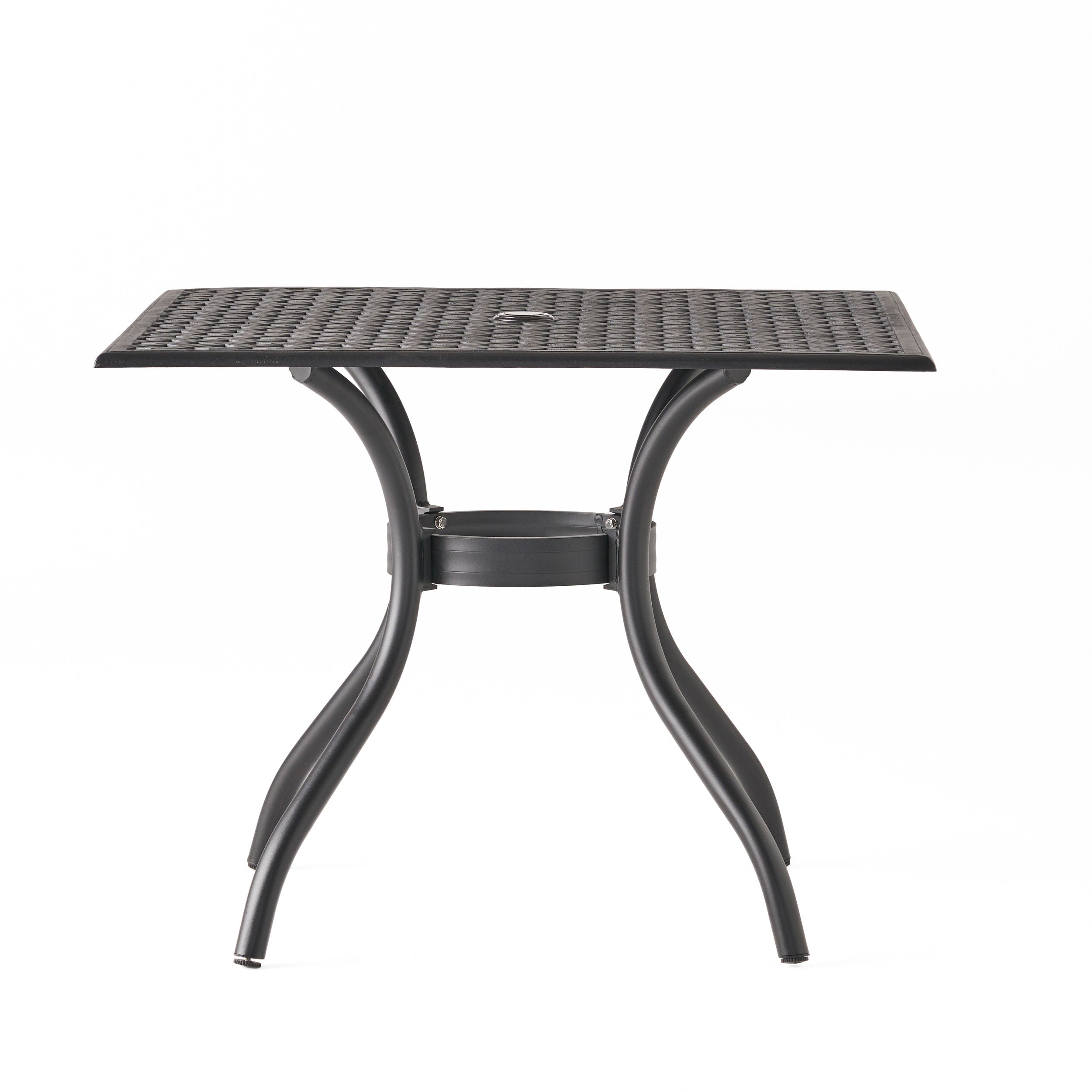 CAYMAN ARCH MESH I 39 Inch Square Outdoor Dining Table - Perfect for Patio, Garden, and Backyard Entertaining