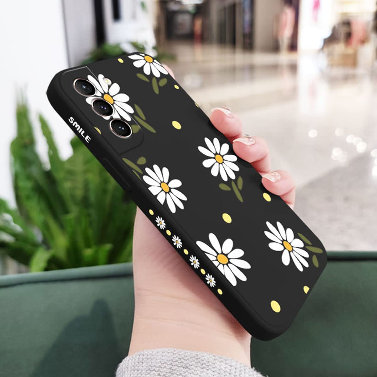 **Cute Daisy Pattern TPU Case for Samsung Galaxy S22+ Plus 5G (6.7