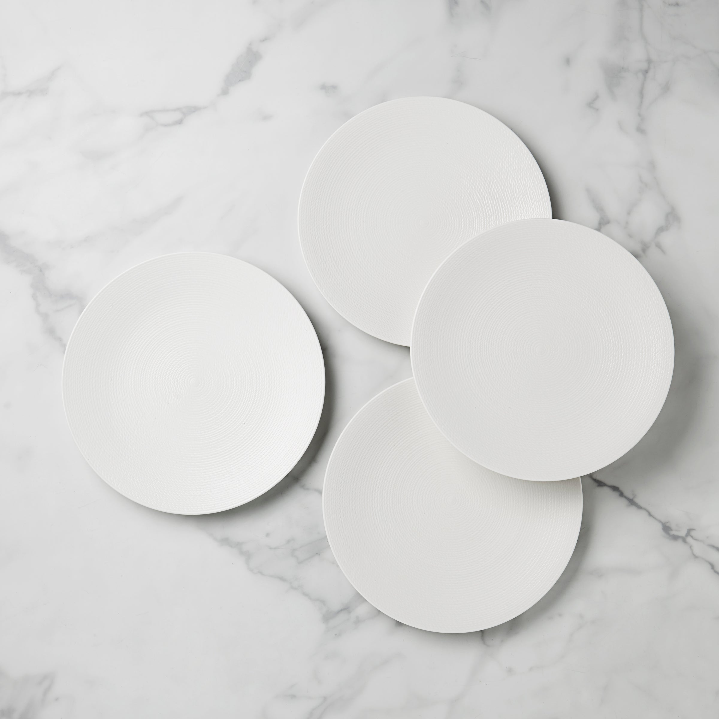 LX Collective White Dinner Plates - Set of 4 | Elegant Porcelain Plates for Fine Dining, Restaurants & Home Entertaining