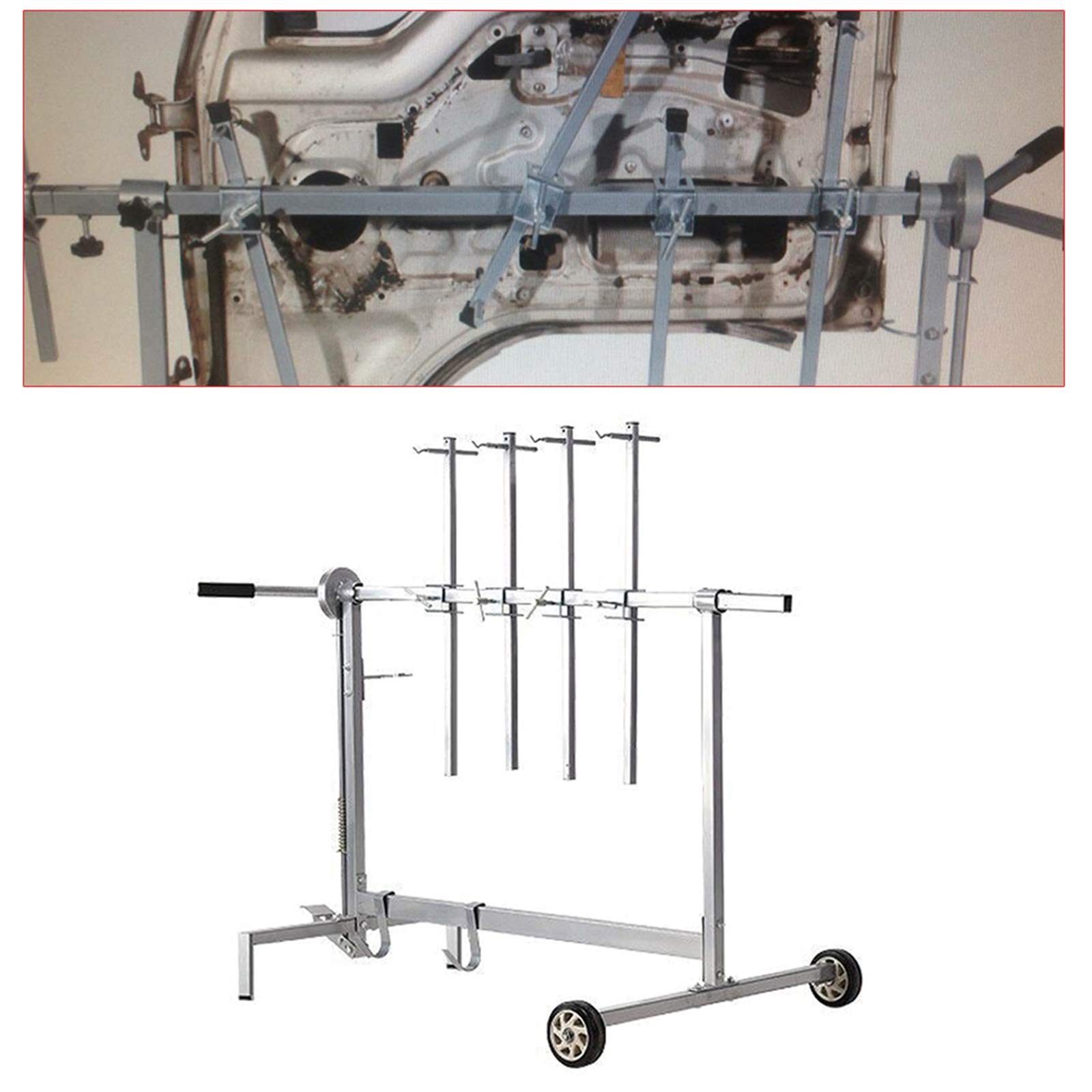 TBVECHI Auto Body Paint Stand Rack - 4 Position Adjustable Hood Panel Hook Hanger for Car Spray Painting | Durable Vehicle Body Parts Holder for Professional Auto Repair Shops & DIY Garage Use