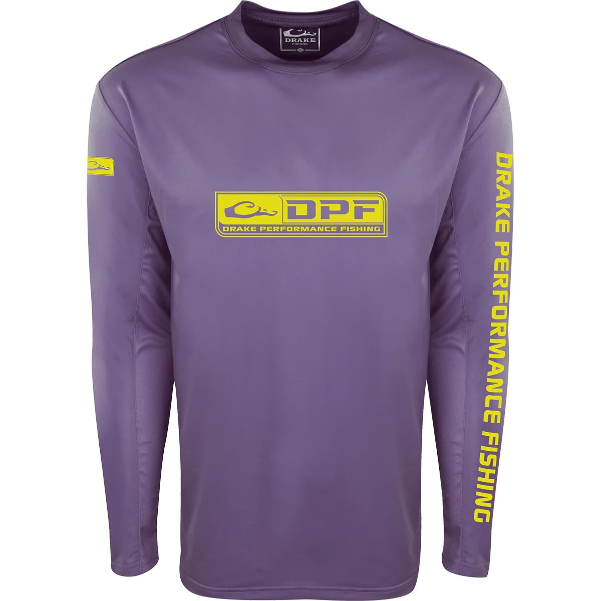 Drake Waterfowl Shield 4™ Long Sleeve Crewneck Shirt - Light Blue, Large Size - Arched Mesh Back for Comfort - Ideal for Hunting, Outdoor Activities & Casual Wear