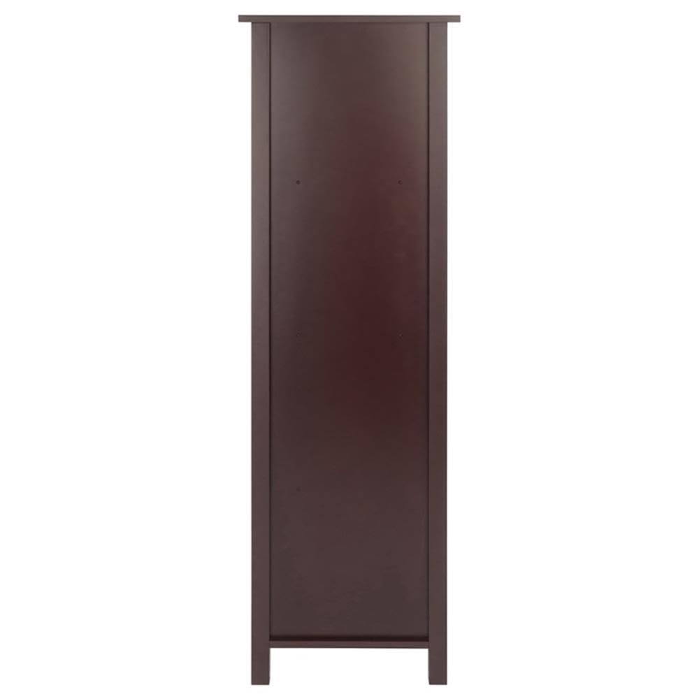 Pemberly Row 4-Tier Tall Solid Wood Bookshelf - Antique Walnut Finish - Sturdy Bookcase for Home Office, Living Room, Bedroom & Library Storage Organization