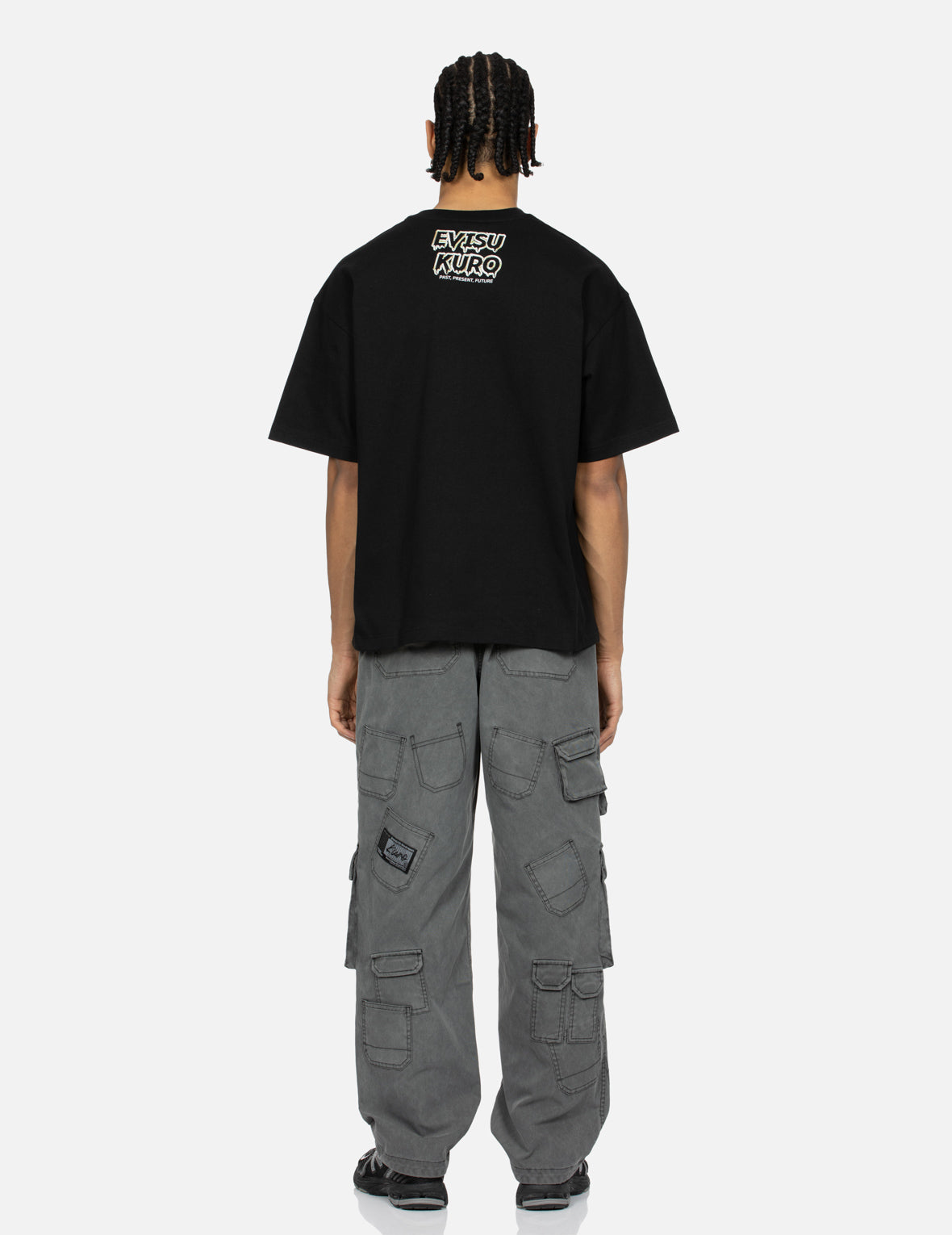 Seagull Print & Woven Label Wide Leg Cargo Pants for Women - Trendy Streetwear, Casual Comfort, Outdoor Adventure & Travel Fashion