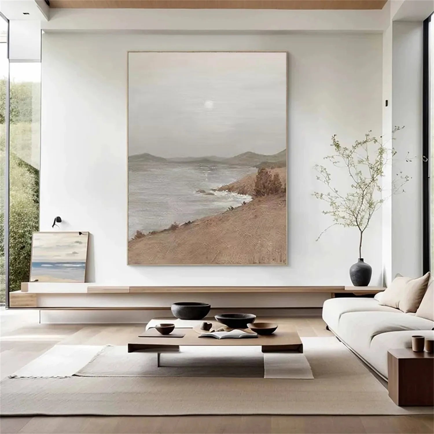 Ocean and Sky Painting #OS 195 - Handmade Seascape Wall Art for Home & Office Decor - Perfect for Living Room, Bedroom, or Beach House