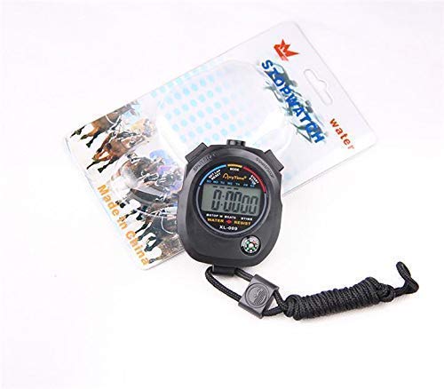 PIA INTERNATIONAL® Sports Stopwatch - Multi-Functional Digital Timer with Alarm, 0.01s Precision, Compass & Date Display - Large Screen for Running, Exercise & Learning - Includes Wrist Strap - Perfect for Track & Field, Swimming, Gym Workouts & Classroom Activities