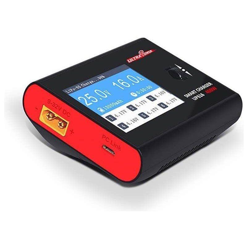 UltraPower UP616 400W 16A 1-6S LiPo/LiHV Smart Battery Charger for RC Cars, Drones, Airplanes - Fast Charging with LCD Display (Cables Not Included)