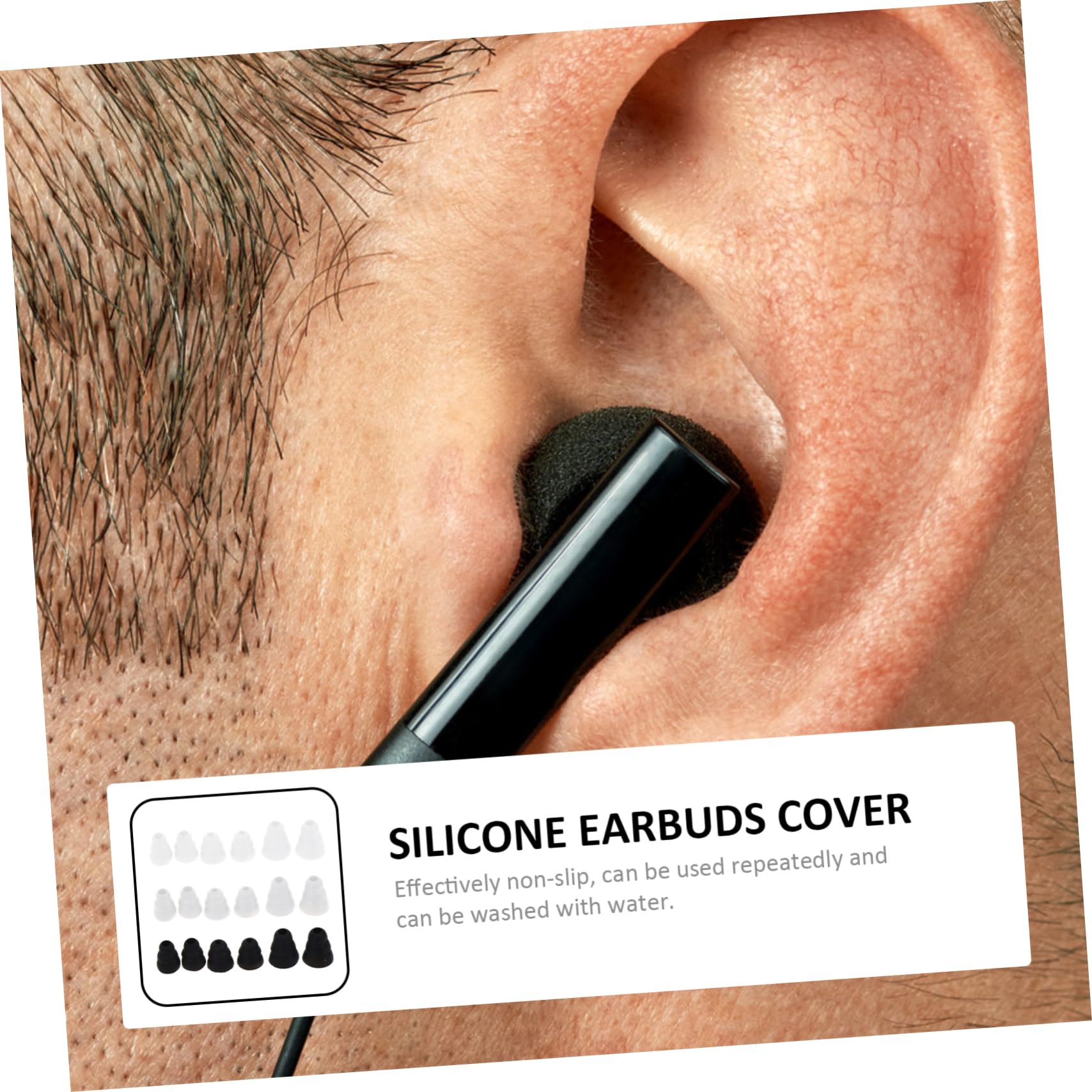 BestonZON 36-Pack Washable & Replaceable Silicone Earbud Covers - Universal Fit for AirPods, Galaxy Buds & Wireless Earbuds - Perfect for Gym, Running & Daily Use