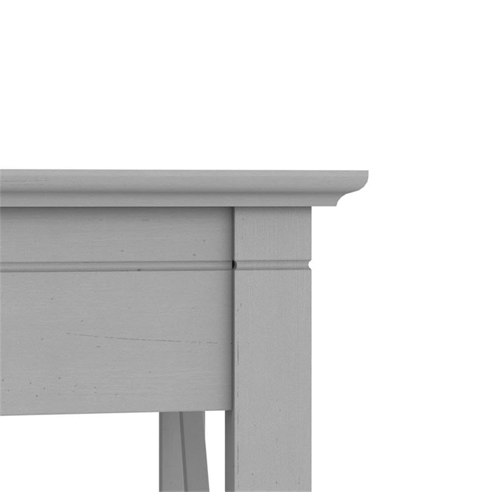BOWERY HILL Modern Engineered Wood End Table with Storage Shelf - Cape Cod Gray Finish | Perfect for Living Room, Bedroom & Small Space Furniture