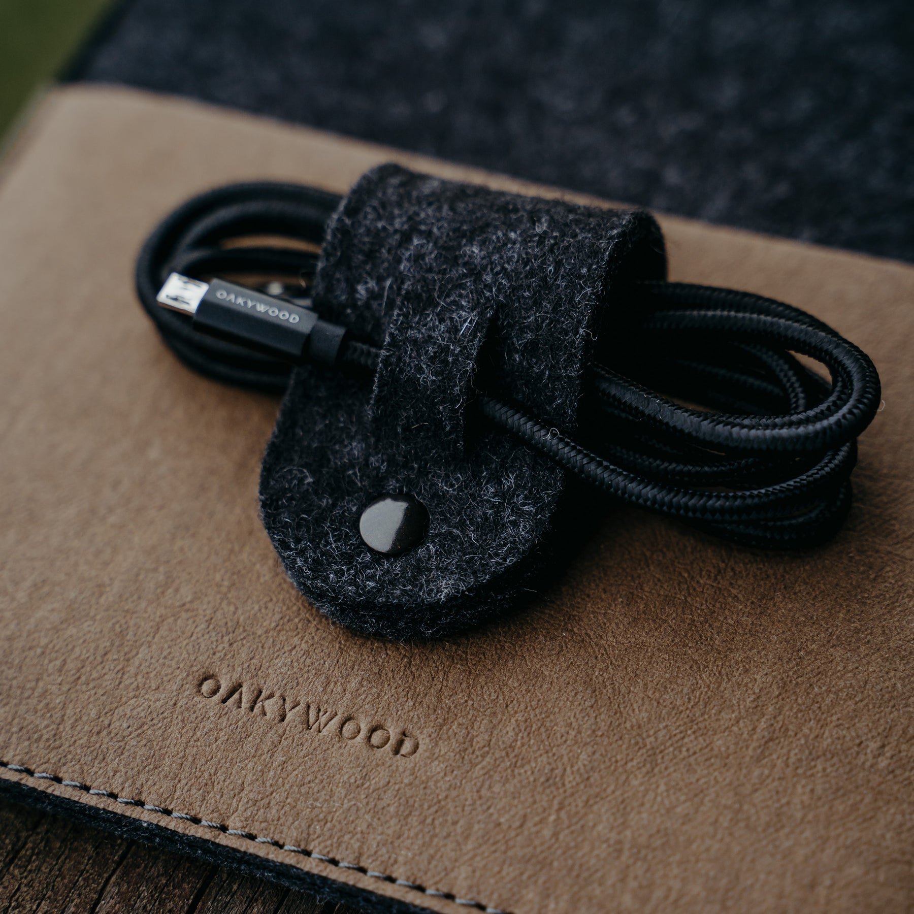 Premium Felt Cable Organizers - Cord Management Solution for Home & Office - Keep Wires Tidy on Desks, Nightstands & Entertainment Centers