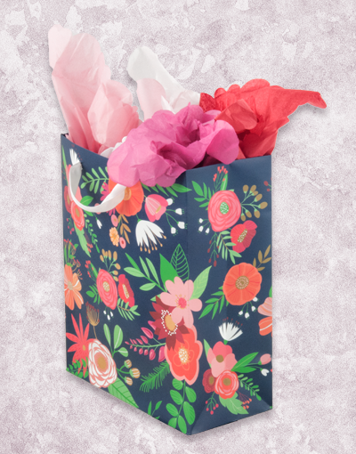 Elegant Floral Gift Bags for Women - Premium Party Favor Bags, Birthday & Wedding Gift Packaging - Perfect for Bridal Showers, Baby Showers & Special Occasions