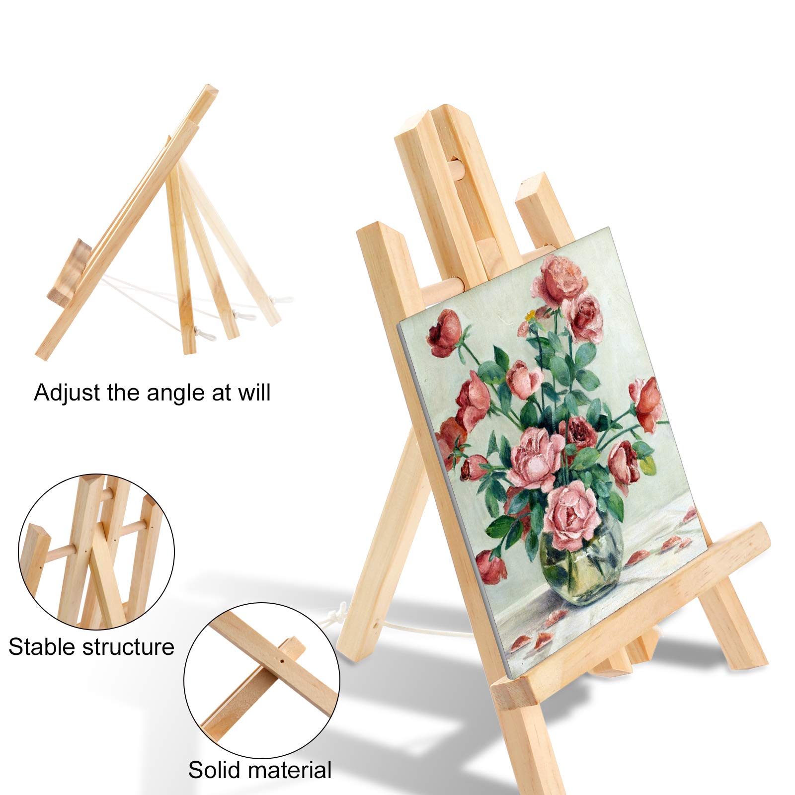 240-Piece Professional Painting Kit with 20 Wooden Easels, 200 Nylon Brushes & 20 Palettes - Complete Art Supplies for Kids & Adults - Perfect for Painting Parties, Art Classes & DIY Home Decor Projects
