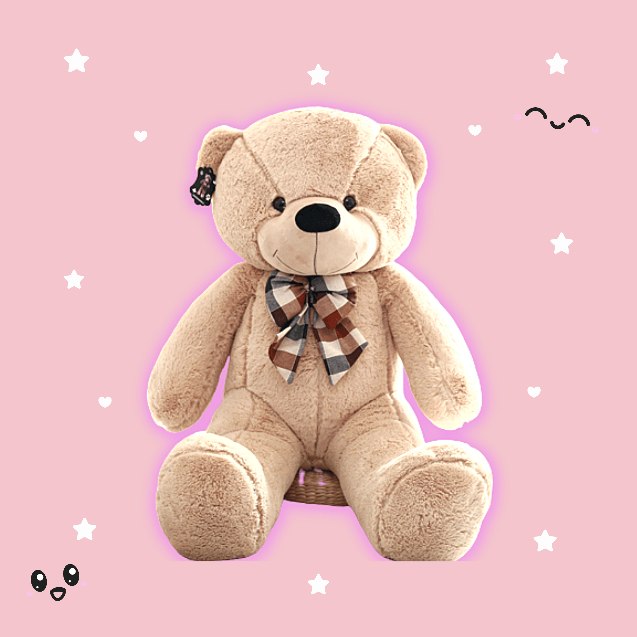 Giant Life Size Bow Tie Teddy Bear - Large Plush Stuffed Animal for Gifts, Decor, and Cuddling | Perfect for Birthdays, Valentine's Day, and Nursery Decorations