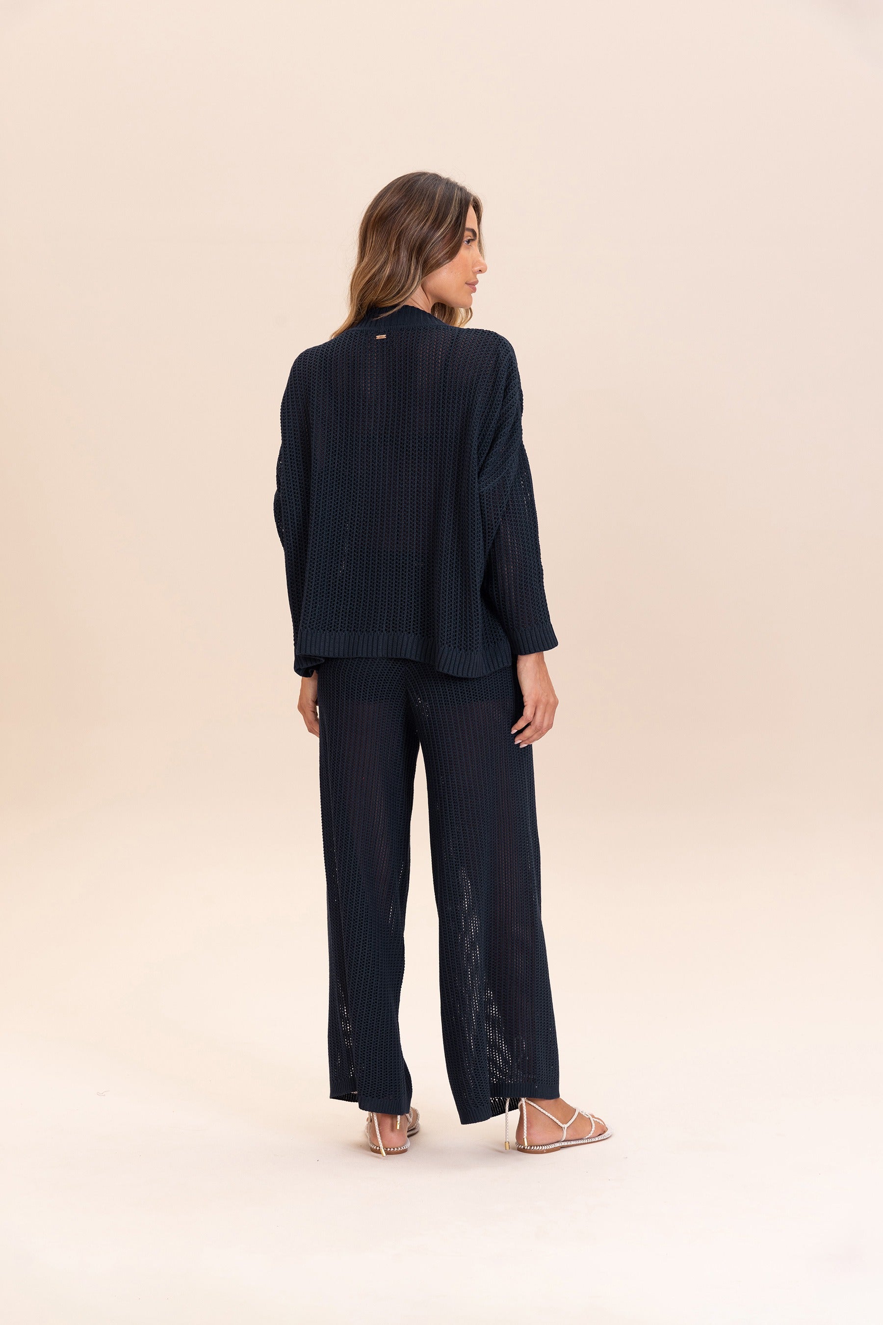 Straight Knit Pants for Women - Comfortable Stretchy High Waisted Trousers - Perfect for Office, Travel and Casual Wear