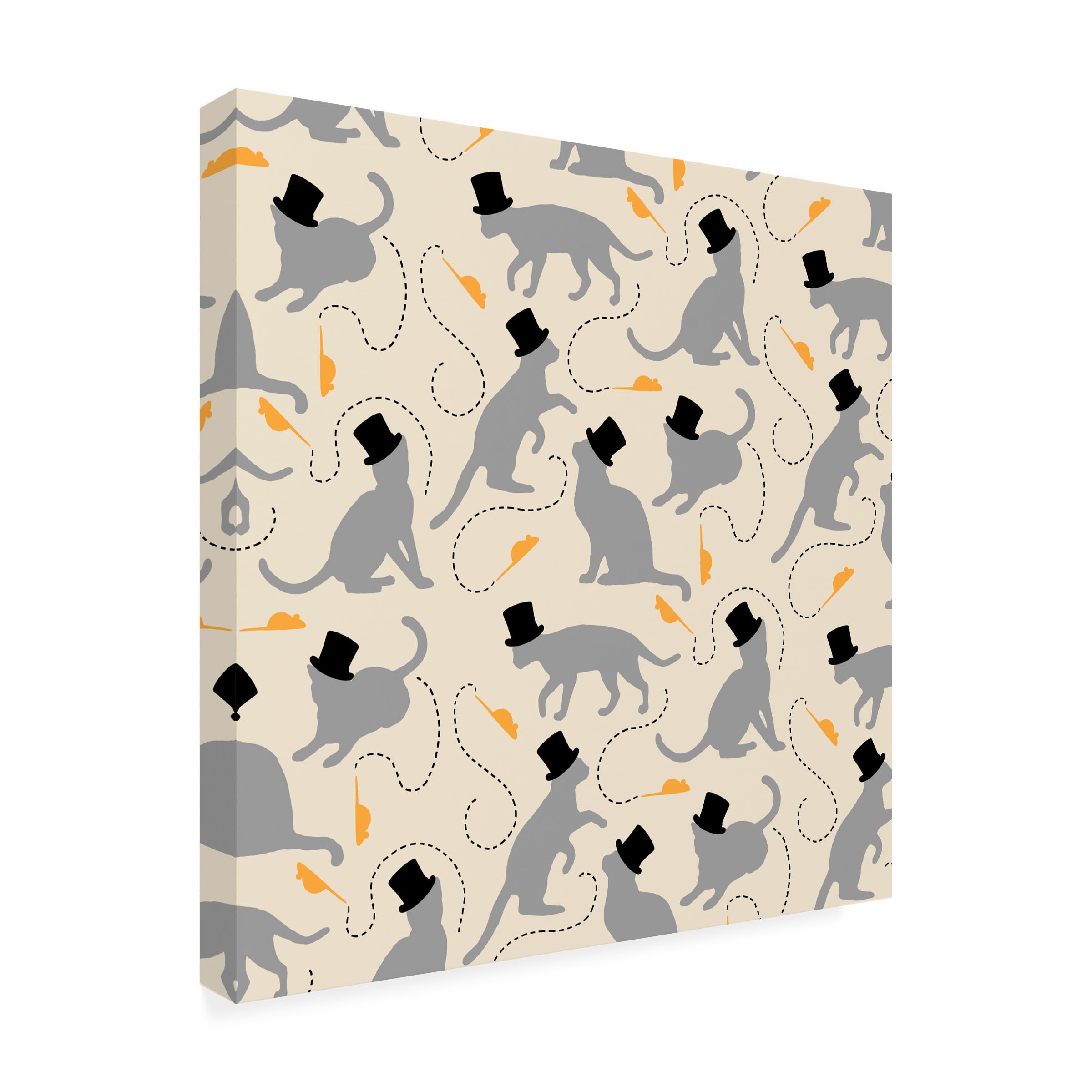 Sophisticated Kitties Canvas Wall Art by Trademark Fine Art - Elegant Cat Painting for Living Room, Bedroom & Office Decor