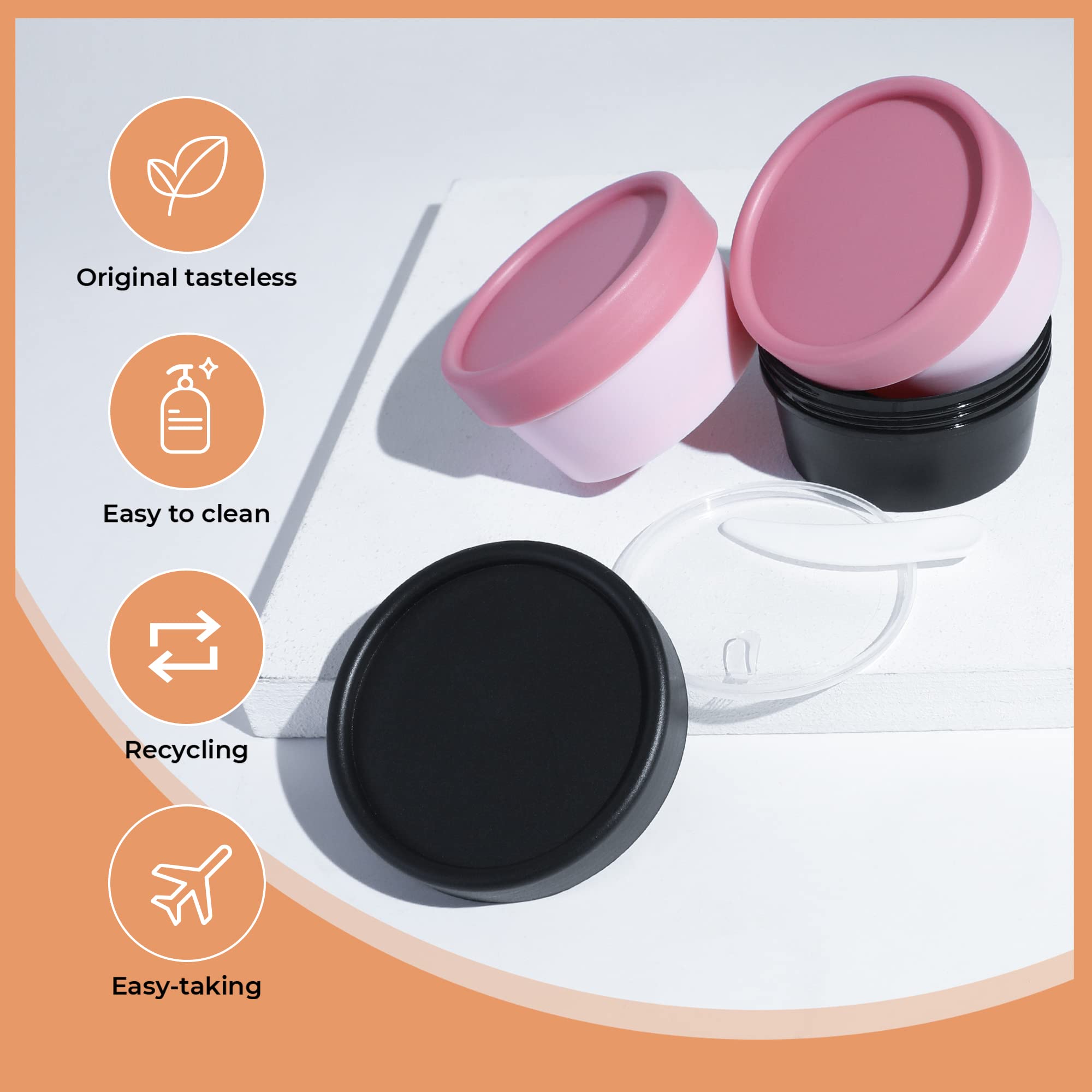 1.7oz/50ml Empty Plastic Slime Containers with Lids - 12 Pack Pink Jars for DIY Slime Making, Beauty Products, Travel Storage & Makeup Organization | Perfect for Kids Crafts, Bathroom Essentials & On-the-Go Cosmetics