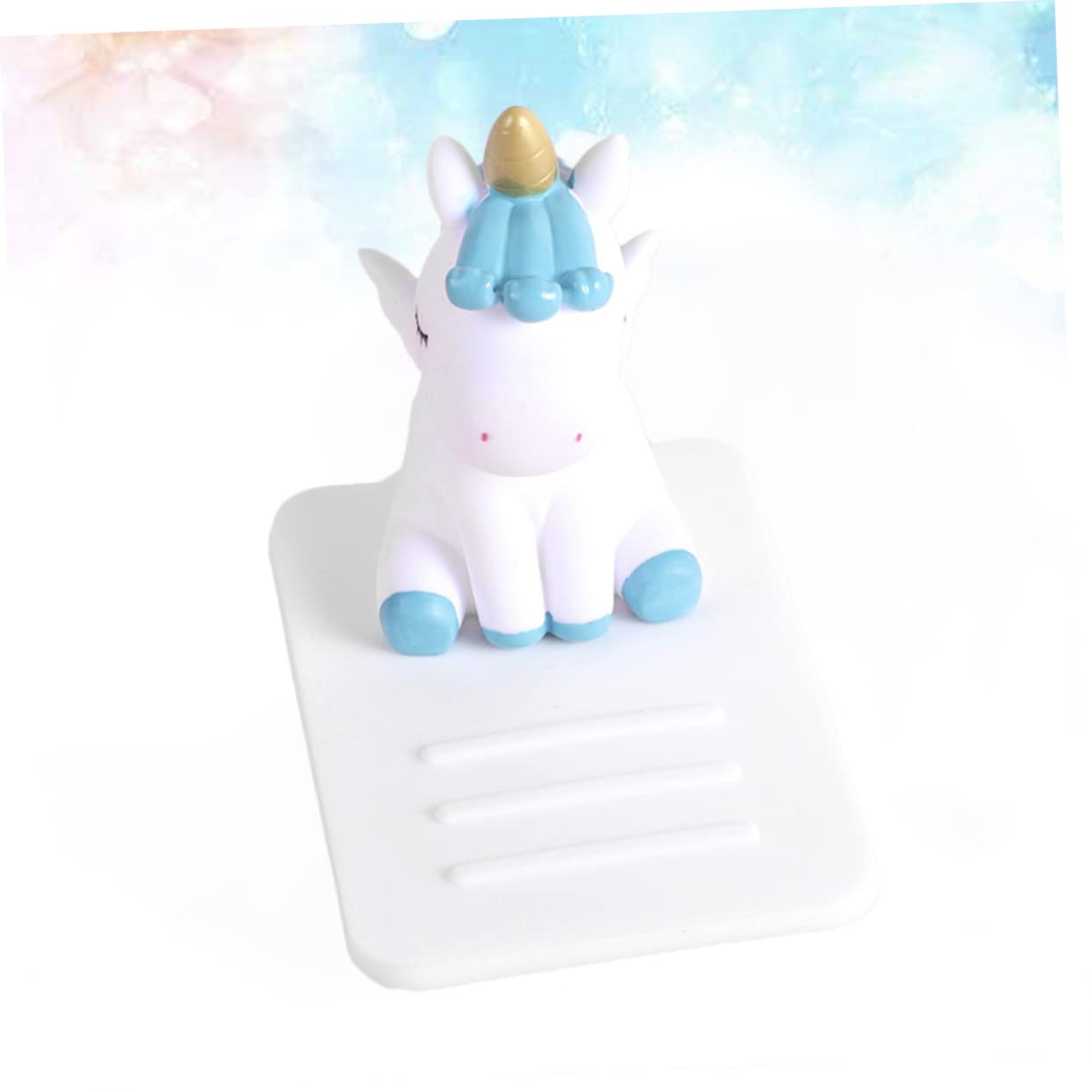 Mikikit 2 Pack Silicone Cartoon Unicorn Phone Stand & Tablet Holder - Universal Multi-Angle Adjustable Car & Desk Mount for iPhone, iPad, Samsung - Perfect for Watching Videos, Gaming & Video Calls