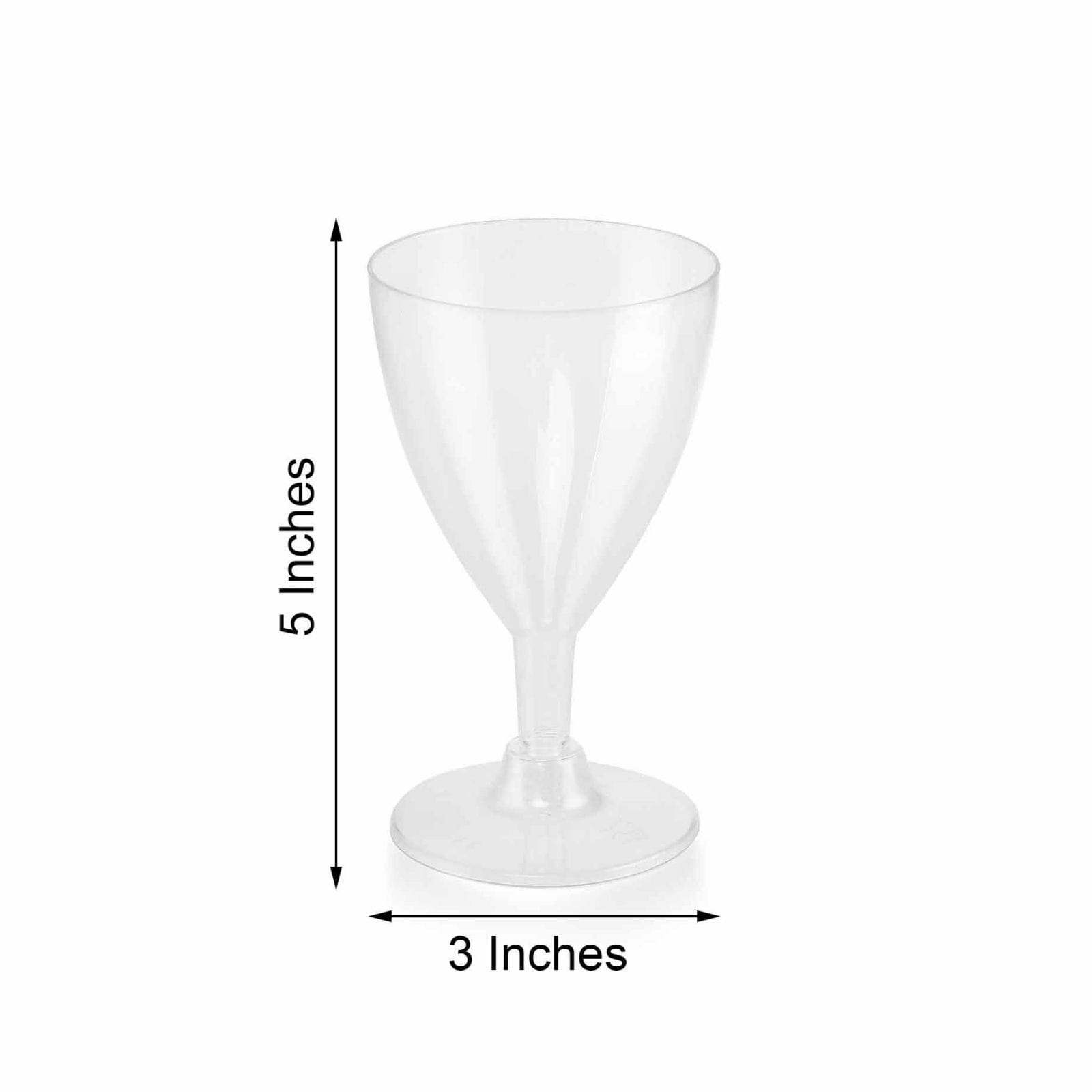 12-Piece 6 oz Clear Classic Hollow Stem Disposable Wine Glasses - Perfect for Parties, Weddings & Outdoor Events