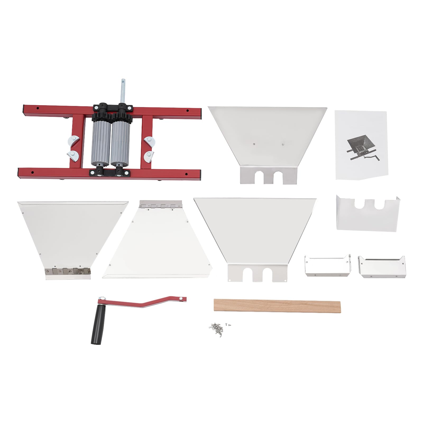 Stainless Steel Manual Fruit Crusher - 7L/1.85 Gallon Grape & Apple Juicer Grinder for Berries, Soft & Tough Fruits - Portable Hand Crank Fruit Press (13.78