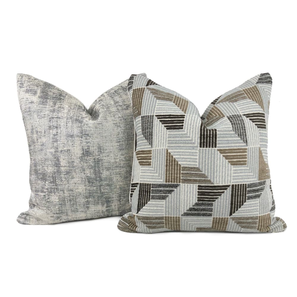 Emmett Modern Gray Tonal Pillow Cover - Soft Decorative Throw Pillow Case for Sofa, Bed & Couch - 18x18 Inches Home Decor Accent
