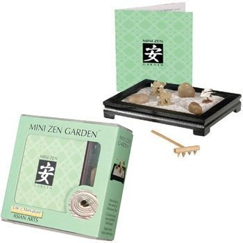 Premium Mini Zen Rock Garden Set - Desktop Meditation Sand Garden with Rake & Stones for Stress Relief & Mindfulness - Perfect for Office, Home Decor & Relaxation Therapy