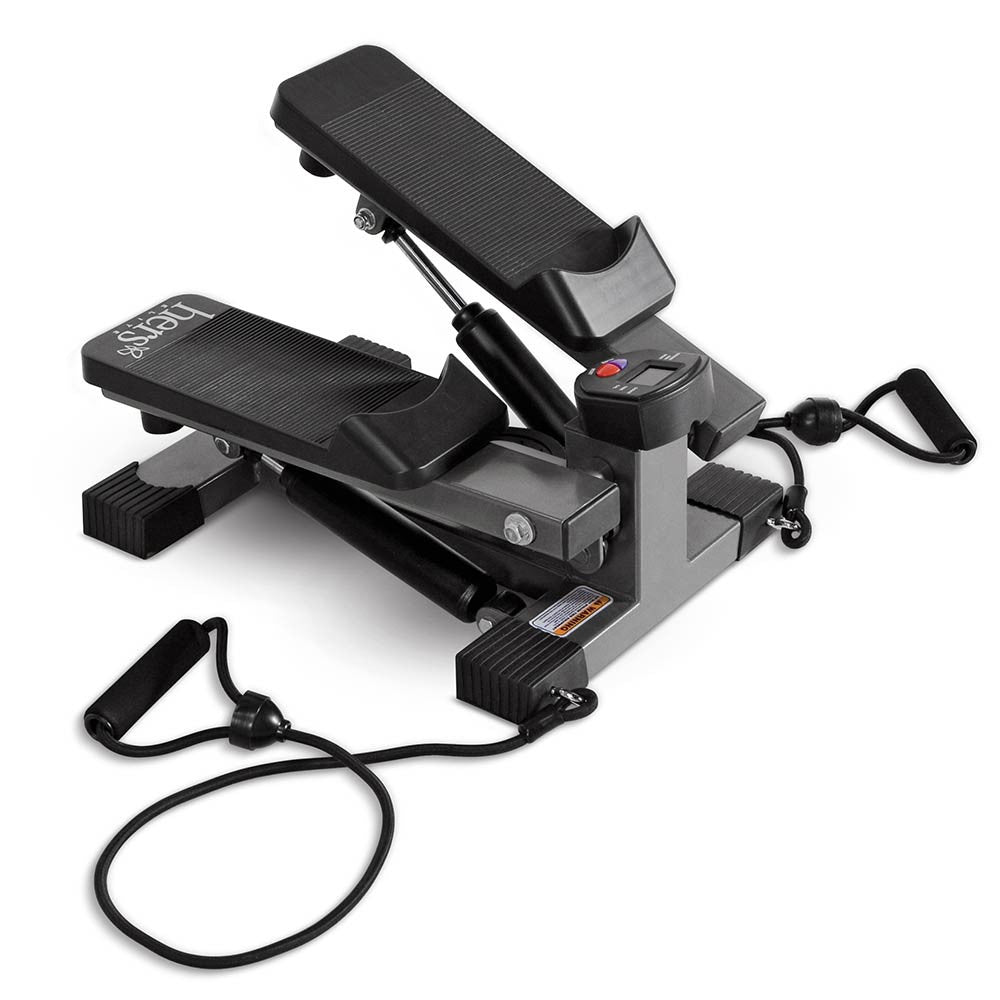 Mini Stepper with Resistance Bands - Portable Home Exercise Equipment for Cardio & Toning | Perfect for Small Spaces, Home Gym & Office Workouts