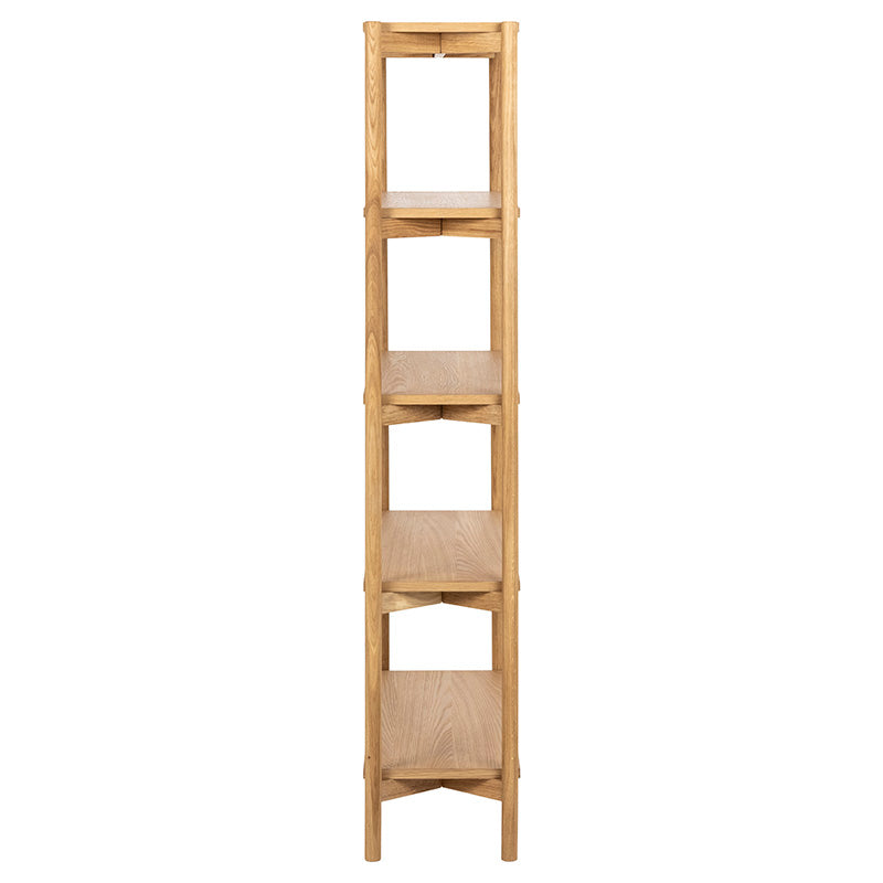 Braidwood 86cm Natural Oak Wooden Shelving Unit - Stylish Storage for Living Room, Bedroom, or Home Office