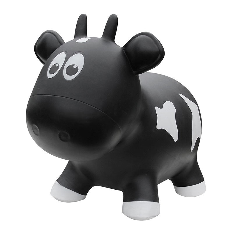 Black Cow Farm Hopper - Durable Plastic Grain Feeder for Livestock & Poultry - Perfect for Farms, Ranches & Homesteads