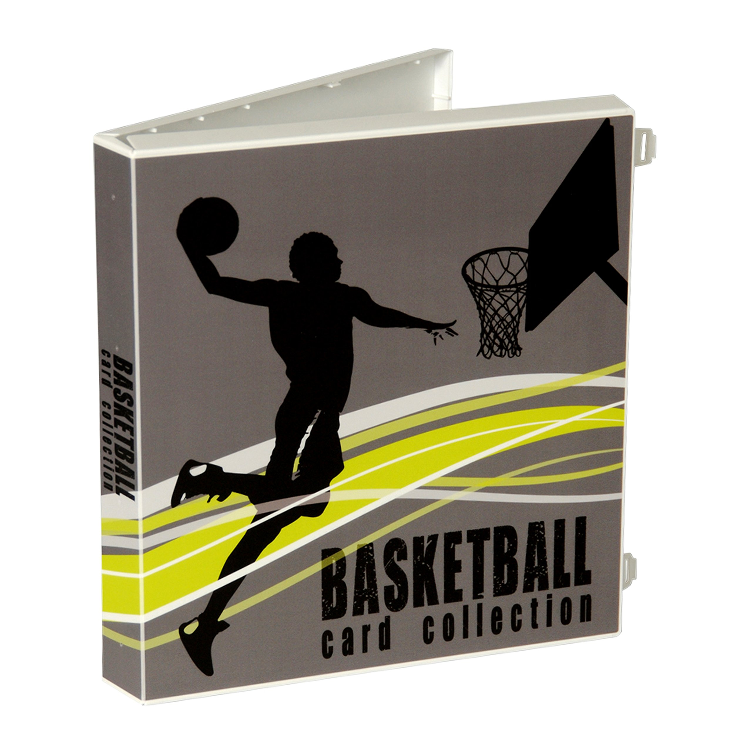 Unikeep Basketball Themed Trading Card Binder - 10 Nine-Pocket Pages, Locking Latch for Secure Storage (Shadow, Poly Ring) | Perfect for NBA Card Collectors & Sports Memorabilia Organization