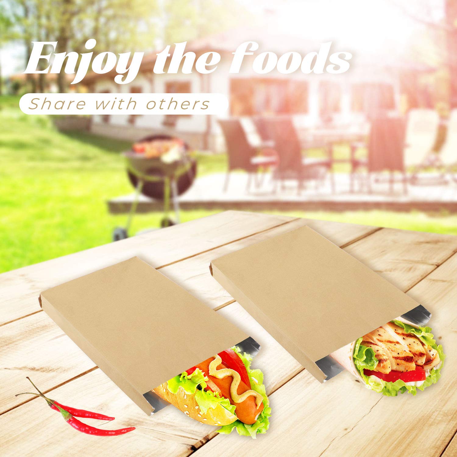 EUSOAR 100pcs Disposable Food Storage Bags - 10.2