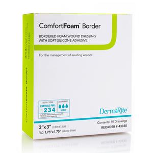 Premium ComfortFoam Silicone Foam Border Dressing - 3