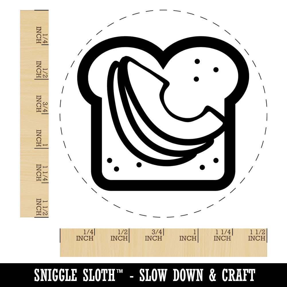 Avocado Toast Self-Inking Rubber Stamp - 1.5 Inch Large Craft Stamp for Planners, Journals, DIY Scrapbooking - Black Ink Stamper for Creative Projects & Card Making
