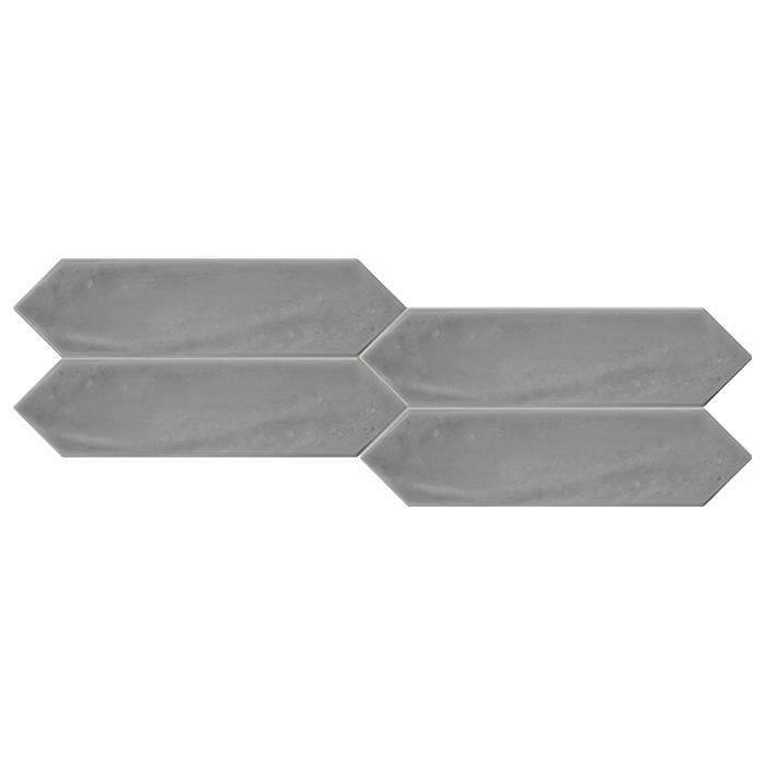 Gray Glossy 3x12 Picket Ceramic Wall Tile - Modern Subway Tile for Kitchen Backsplash, Bathroom & Shower Walls - Waterproof & Easy to Clean